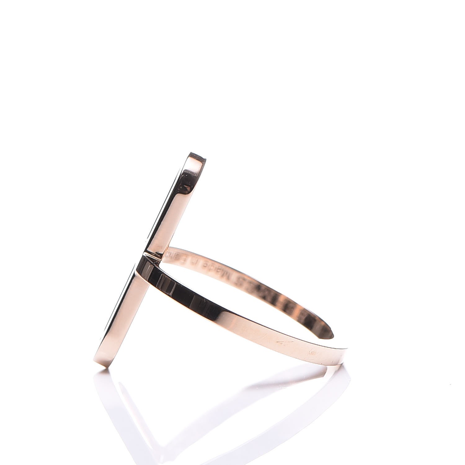 HERMES 18K Rose Gold Ever Chaine d'Ancre Ring Small 50 5.25 281223