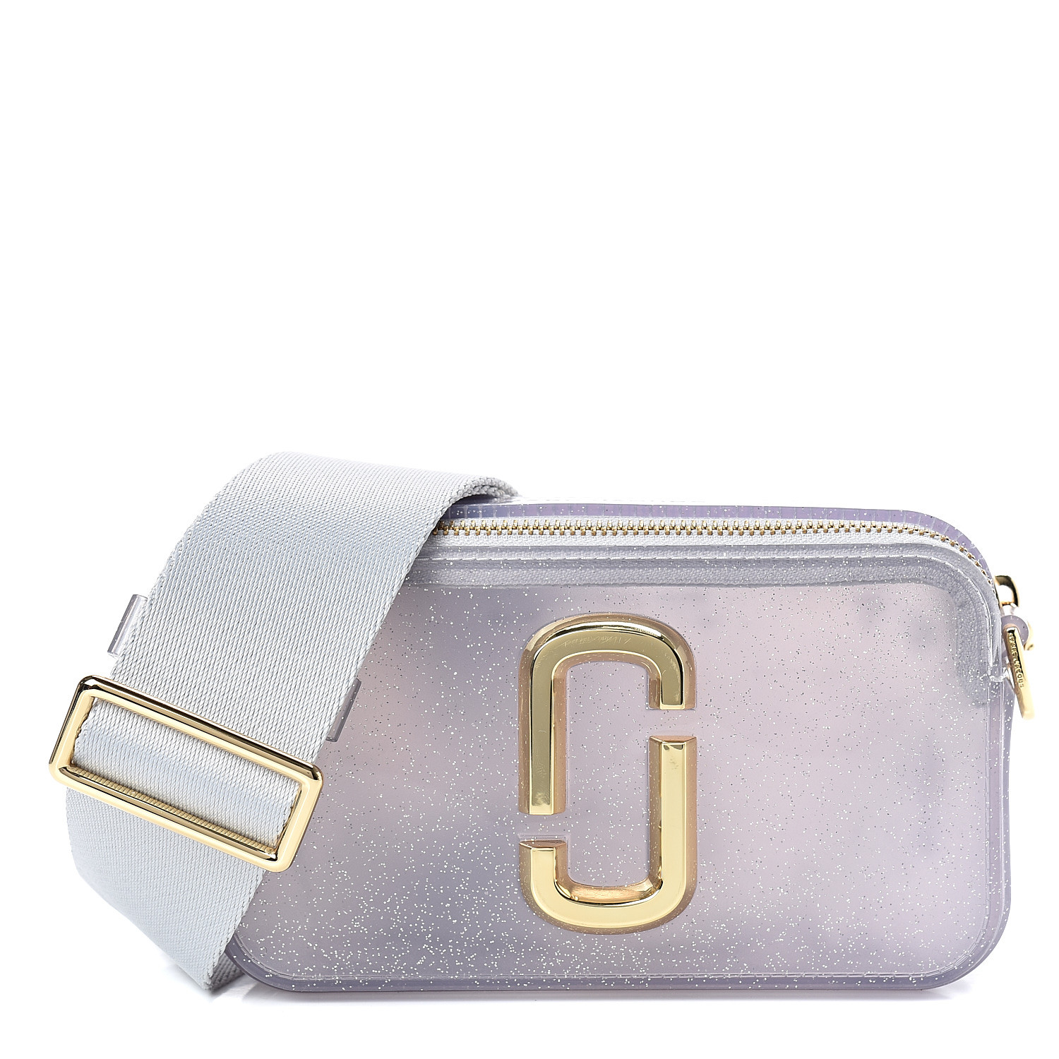 silver camera bag