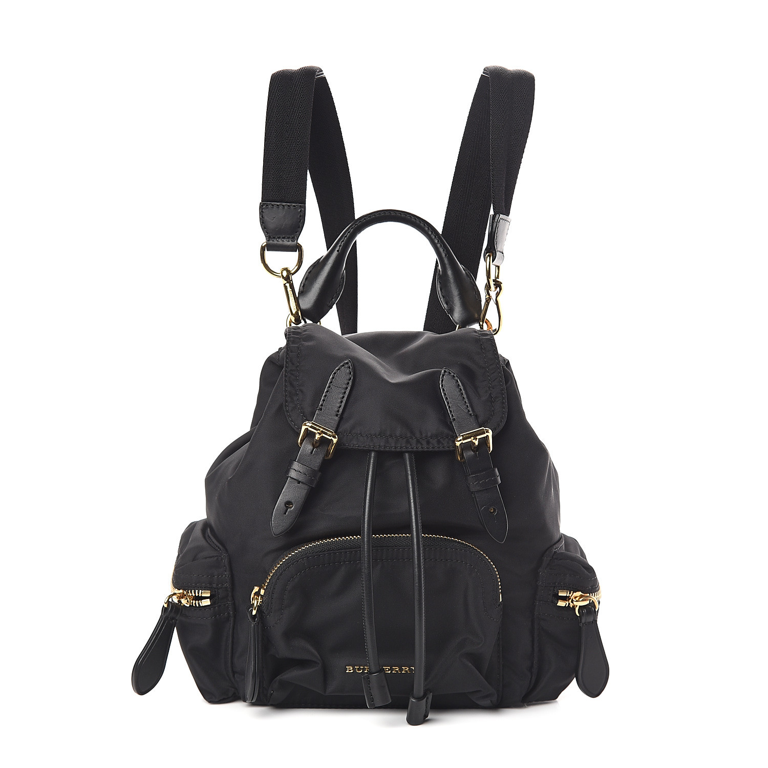 BURBERRY Nylon Small Crossbody Rucksack Backpack Black 611216