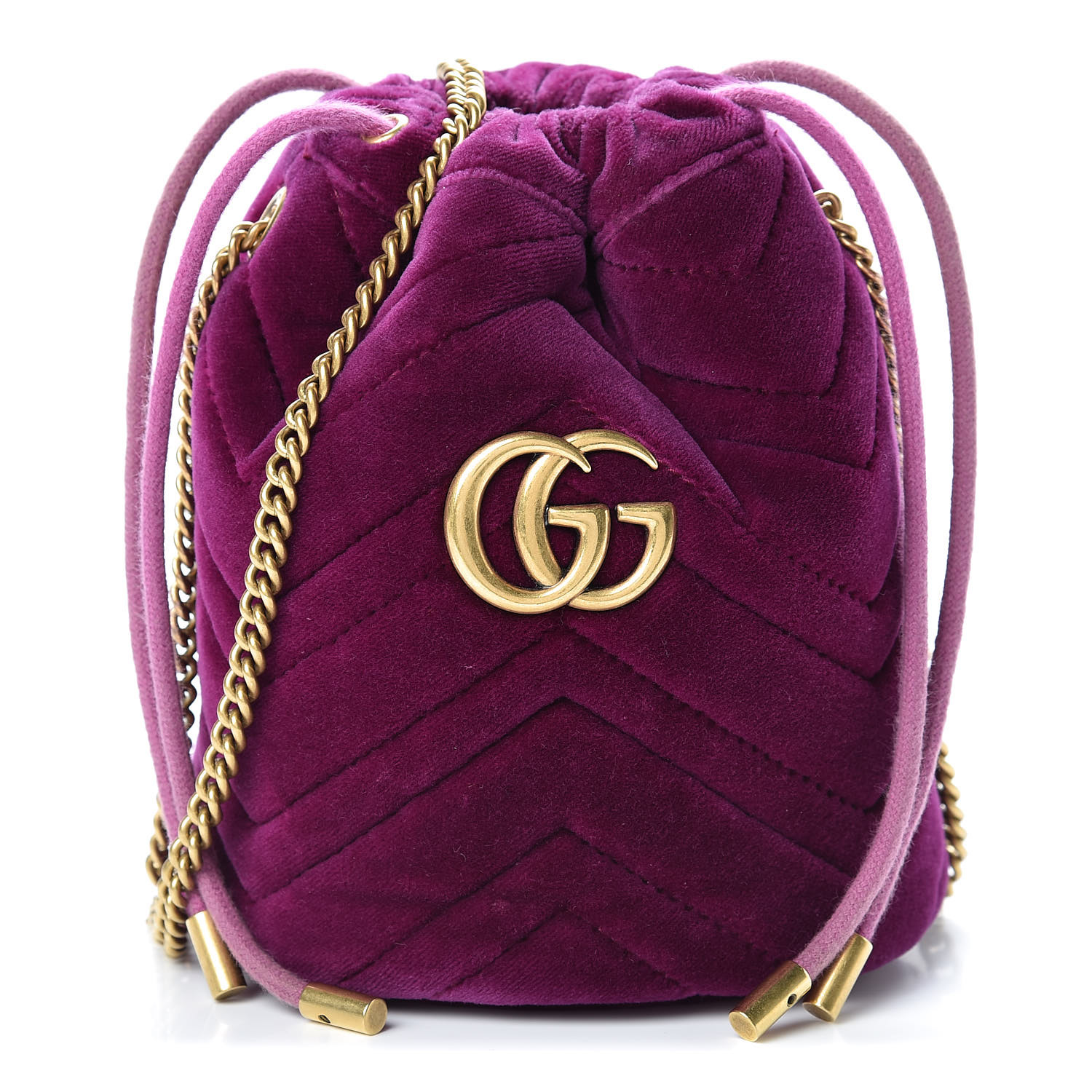 gg marmont velvet bucket bag