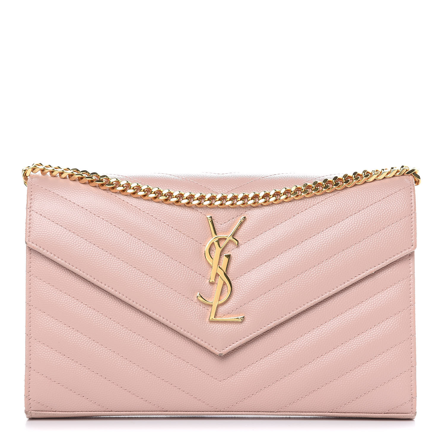 ysl chain wallet pink