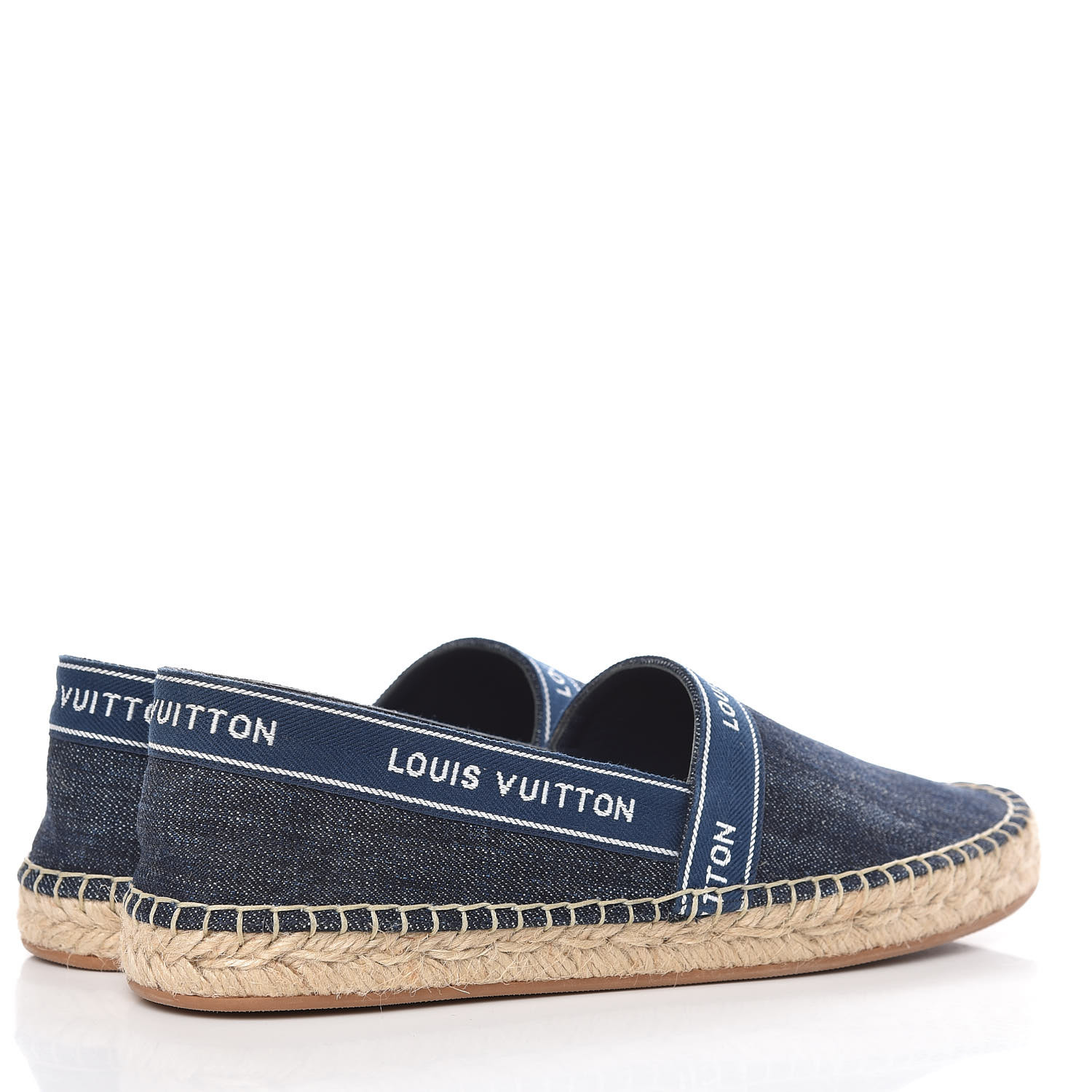 Louis Vuitton Blue Denim Formentera Ankle Strap Platform Wedge Sandals Size  36