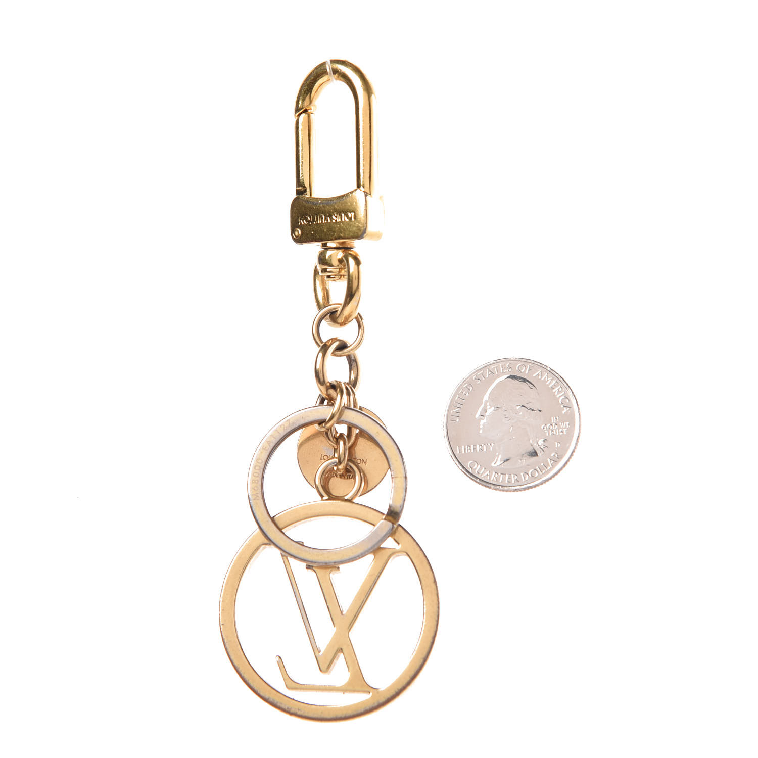 Louis Vuitton Gold Circle Bag Charm and Key Holder – The Closet