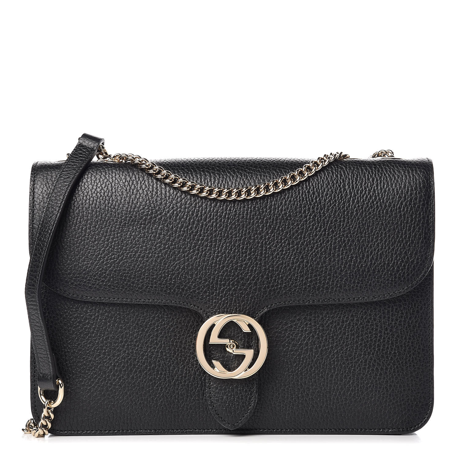 gucci dollar calfskin interlocking g shoulder bag