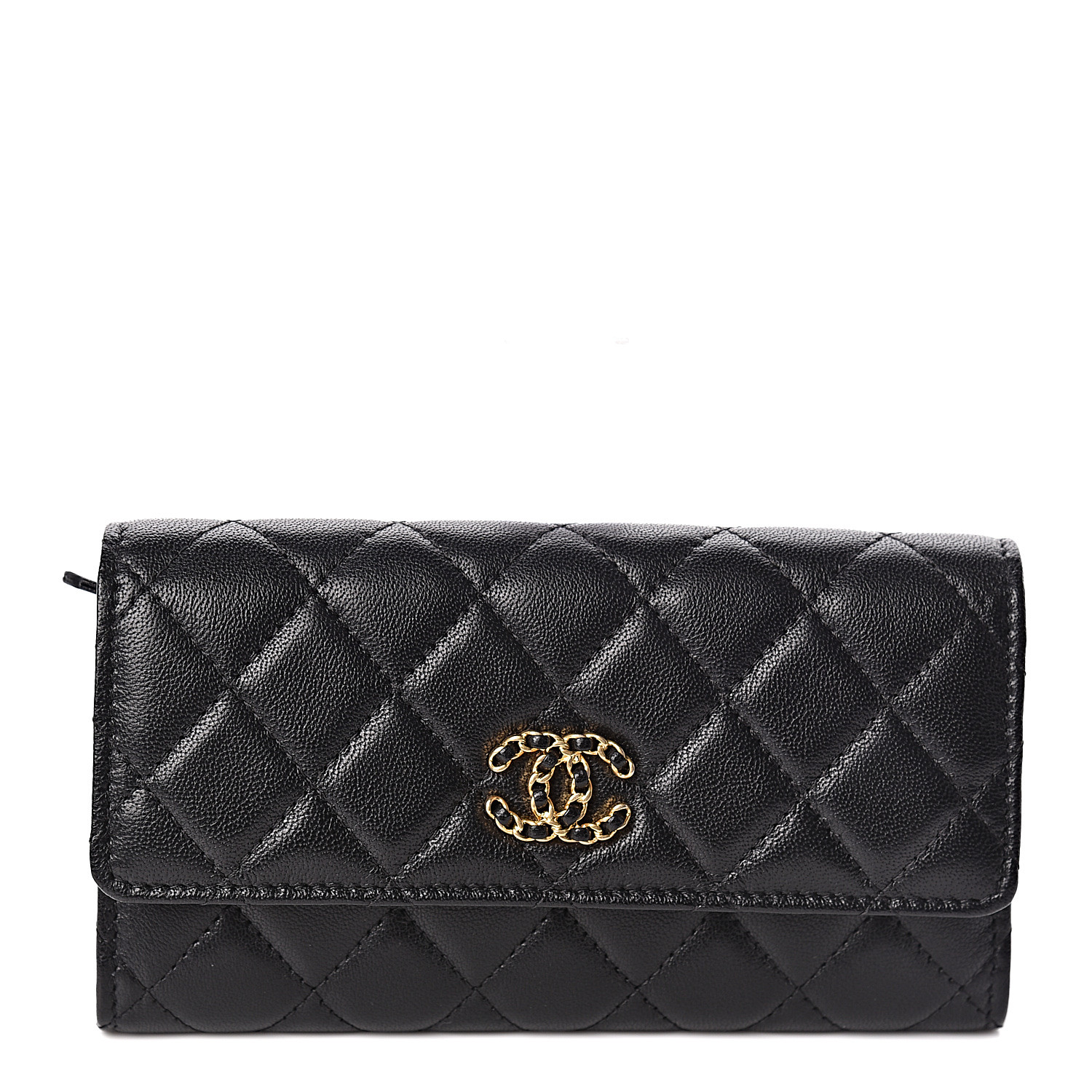 goatskin quilted medium chanel 19 flap black