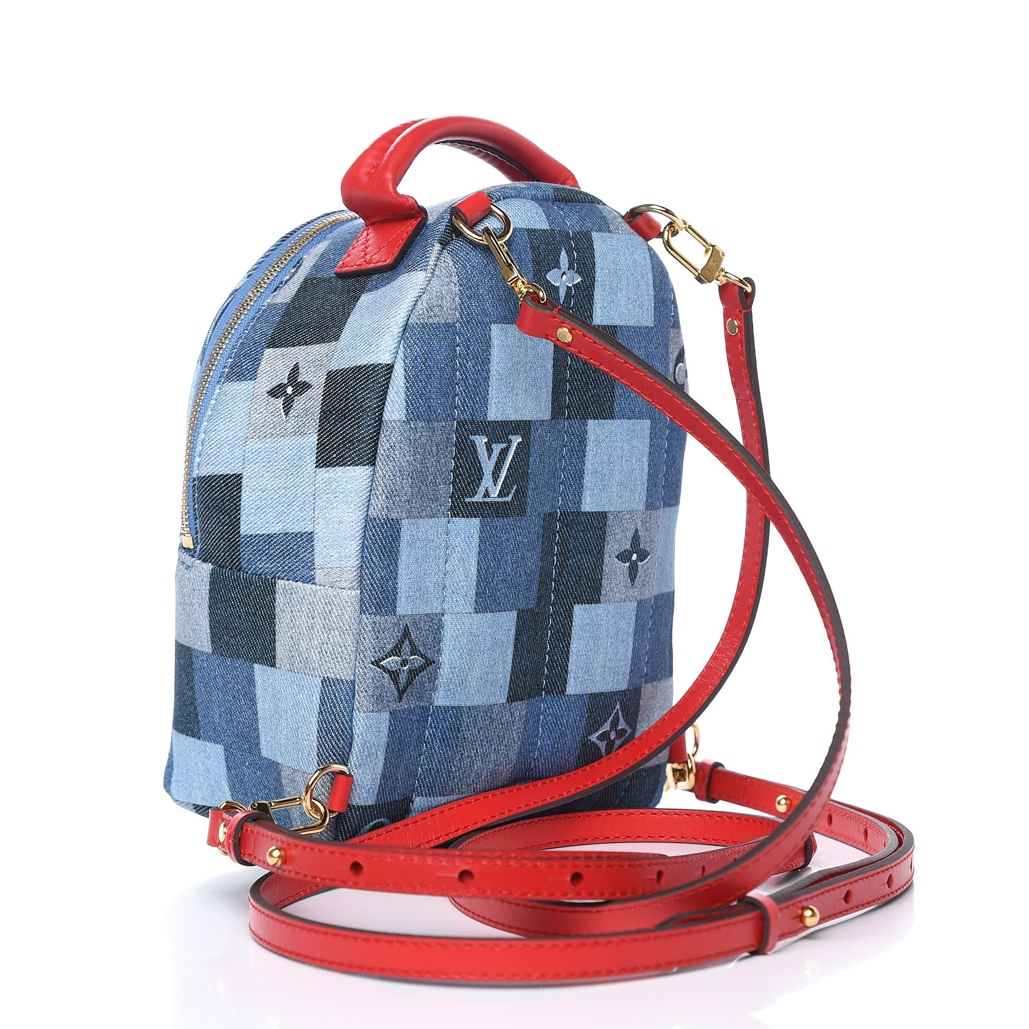 Backpack Louis Vuitton Black in Denim - Jeans - 32670136