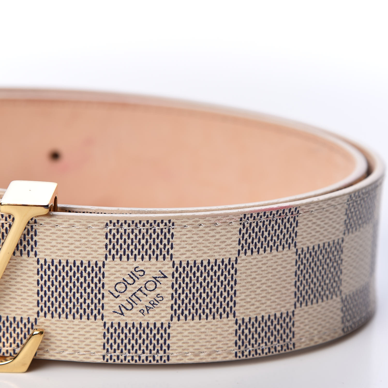 damier azur belt