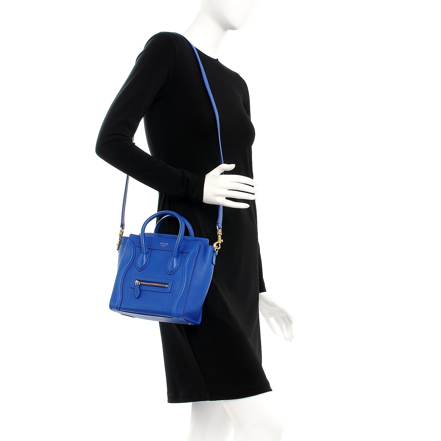 celine nano luggage blue