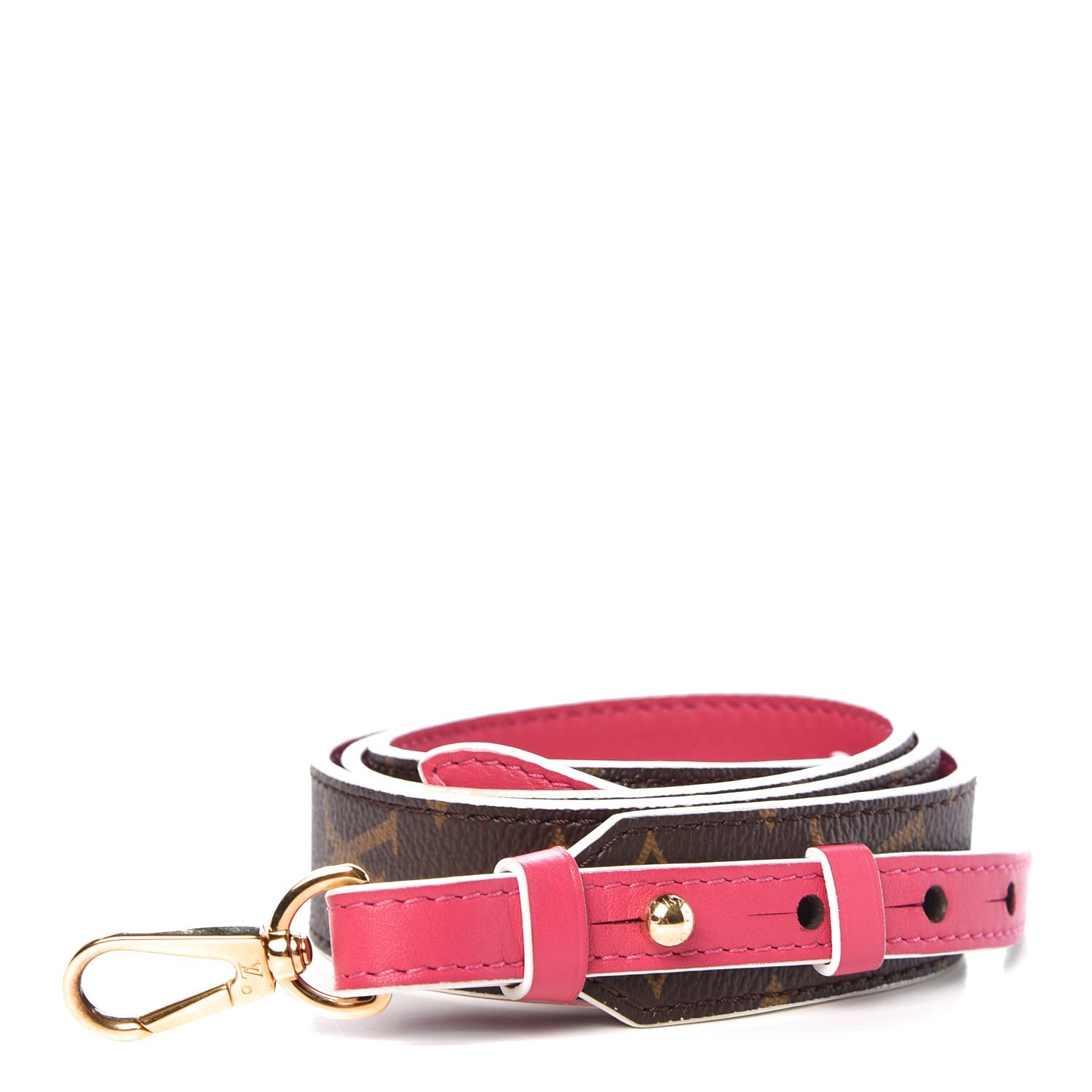 LOUIS VUITTON Monogram Bandouliere Shoulder Strap Hot Pink 149205