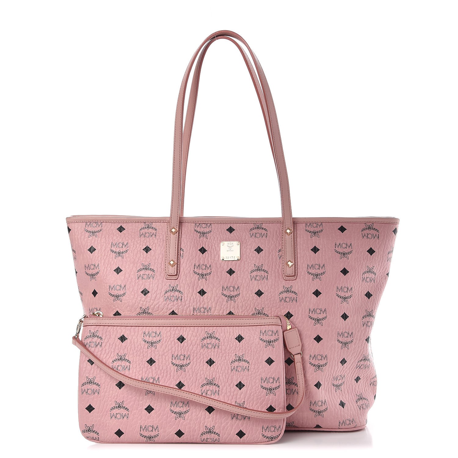 mcm pink anya tote