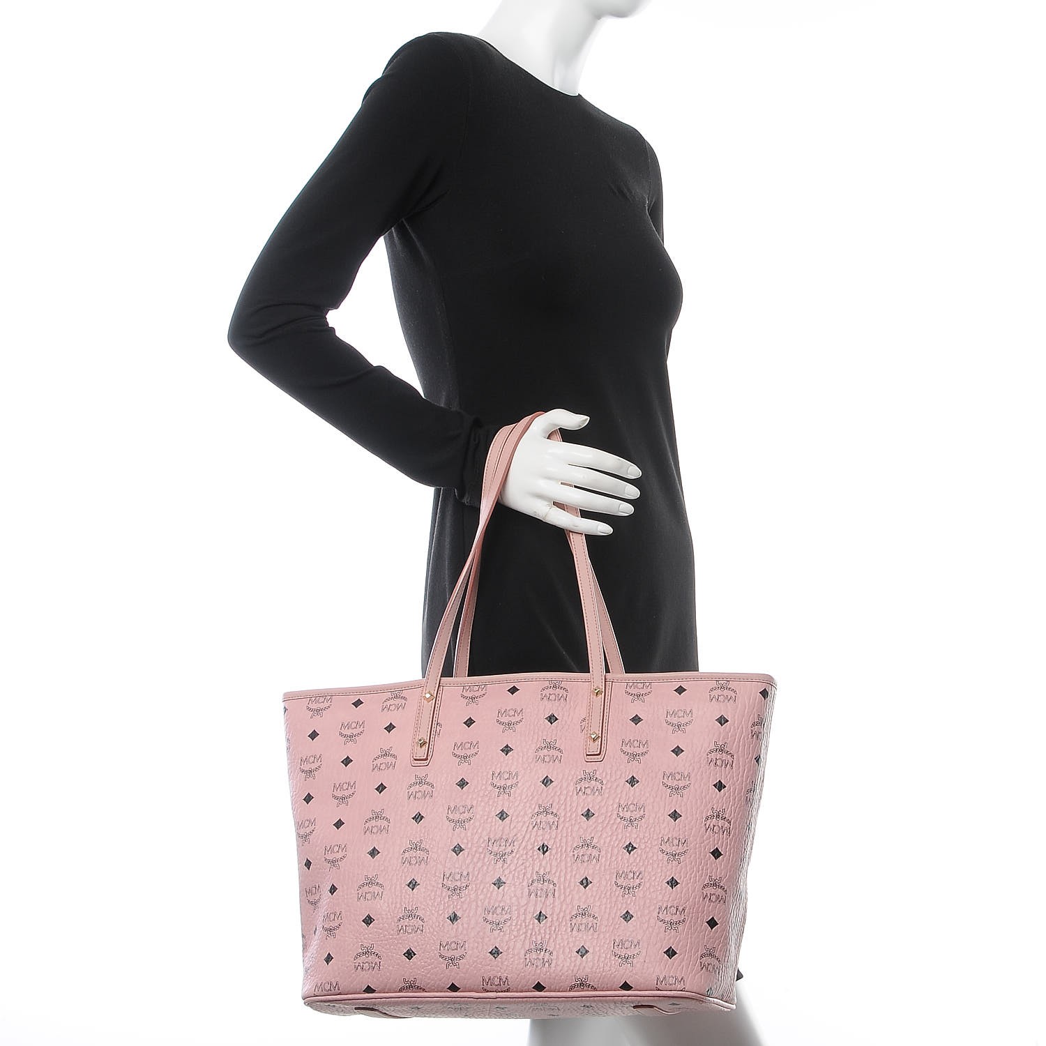 mcm pink anya tote