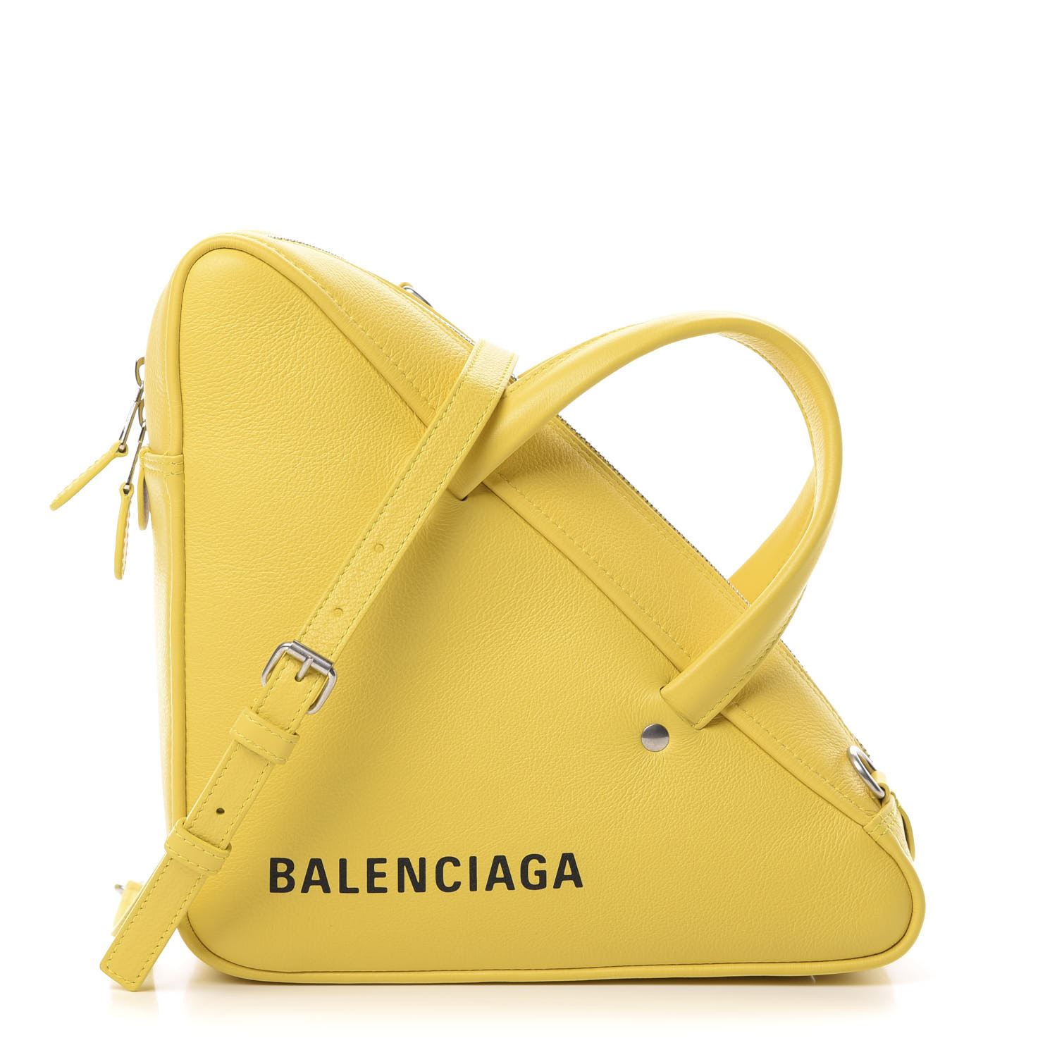 balenciaga yellow triangle bag