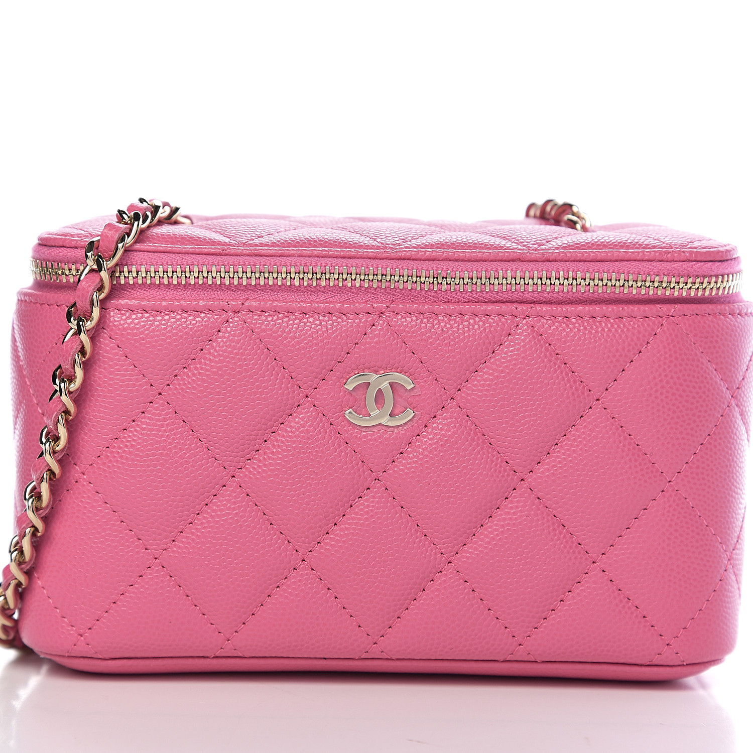 chanel mini vanity case pink