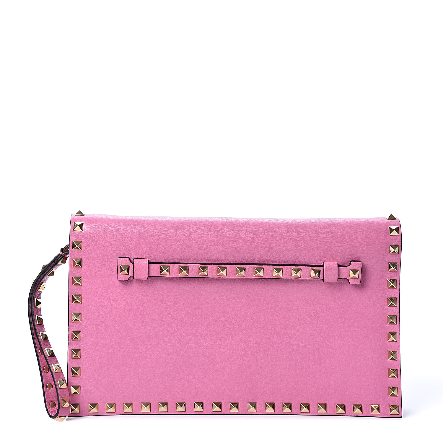 valentino rockstud clutch pink