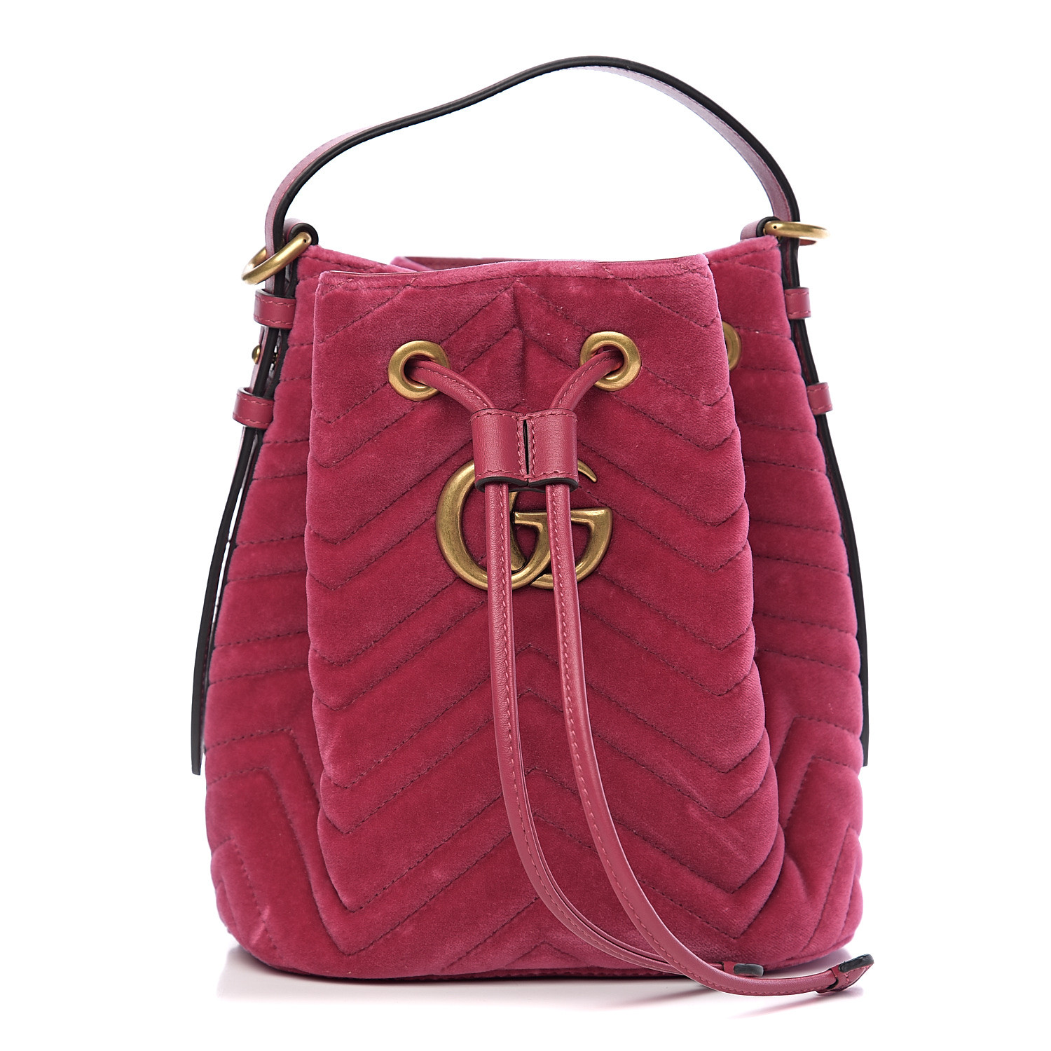 gucci velvet bucket bag