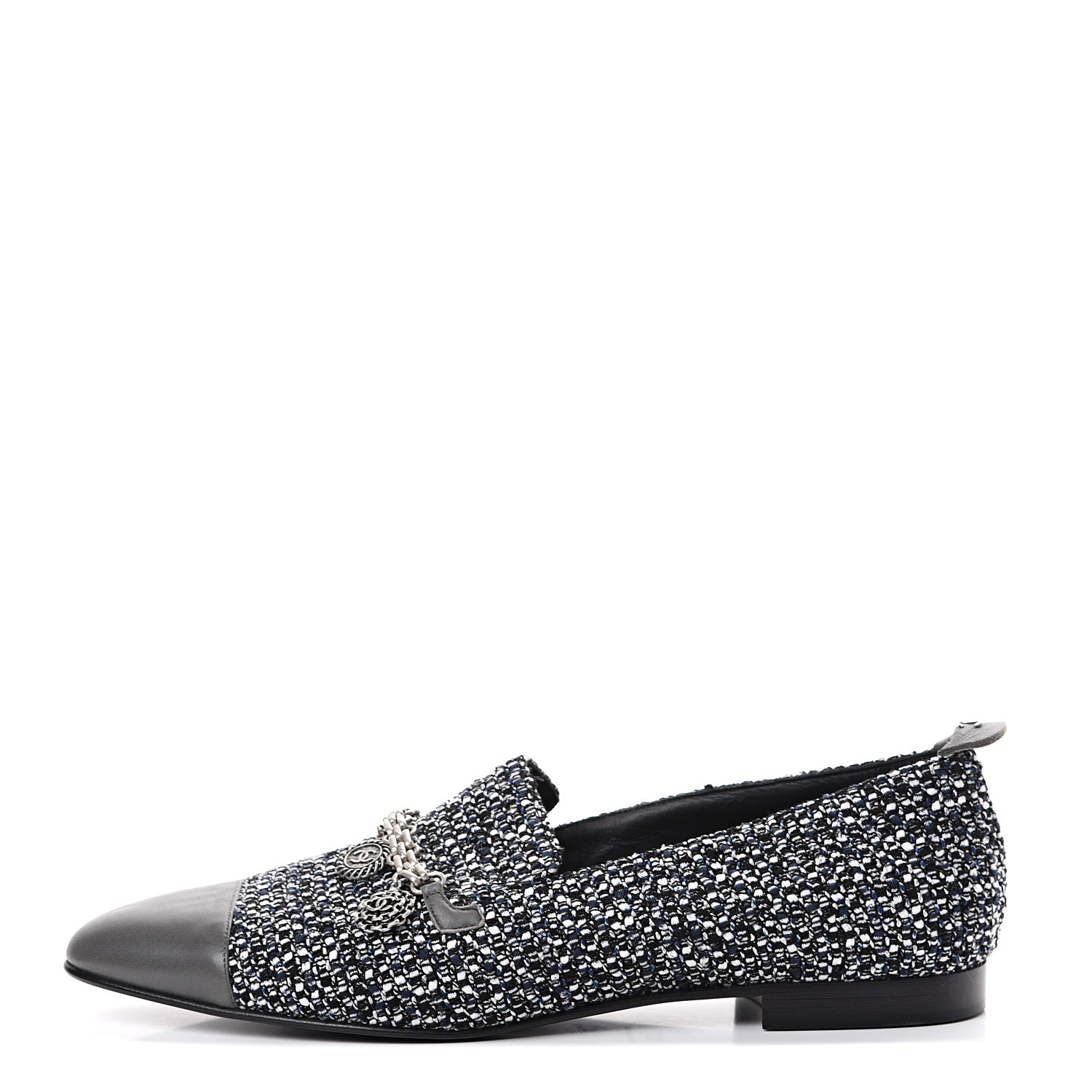 chanel tweed loafers