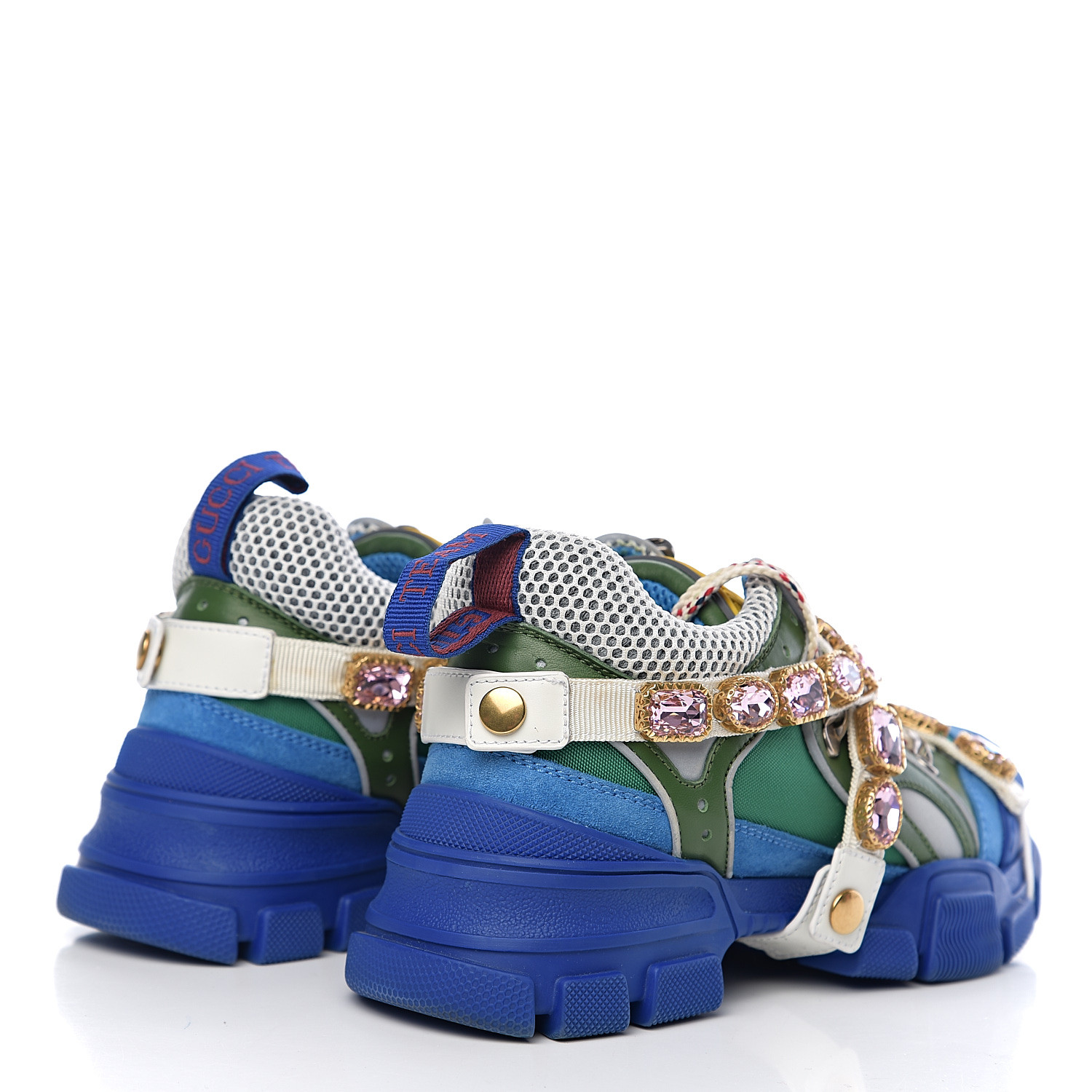 GUCCI X SEGA Technical Canvas Calfskin Removable Crystals Womens ...