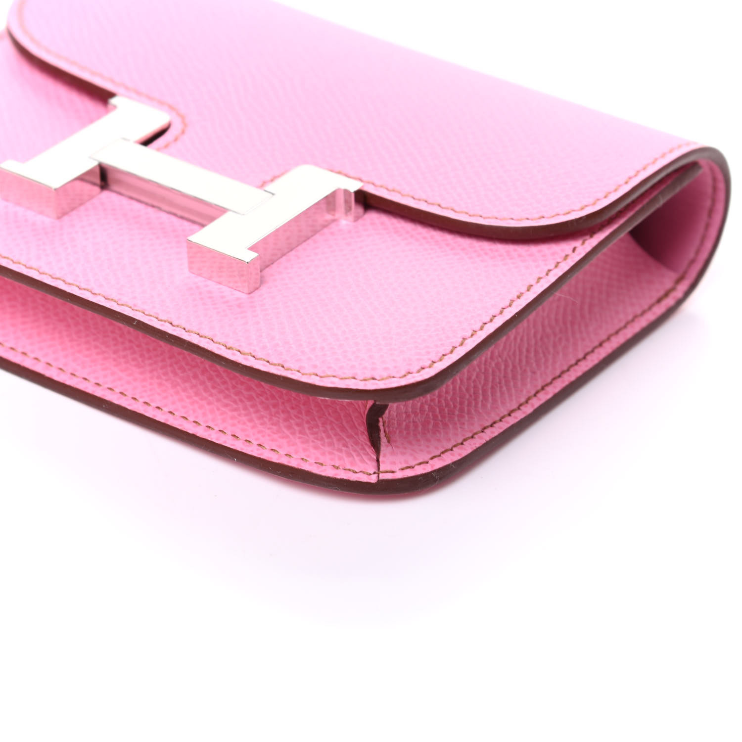 HERMES Epsom Constance Slim Wallet 5P Pink 759659 | FASHIONPHILE