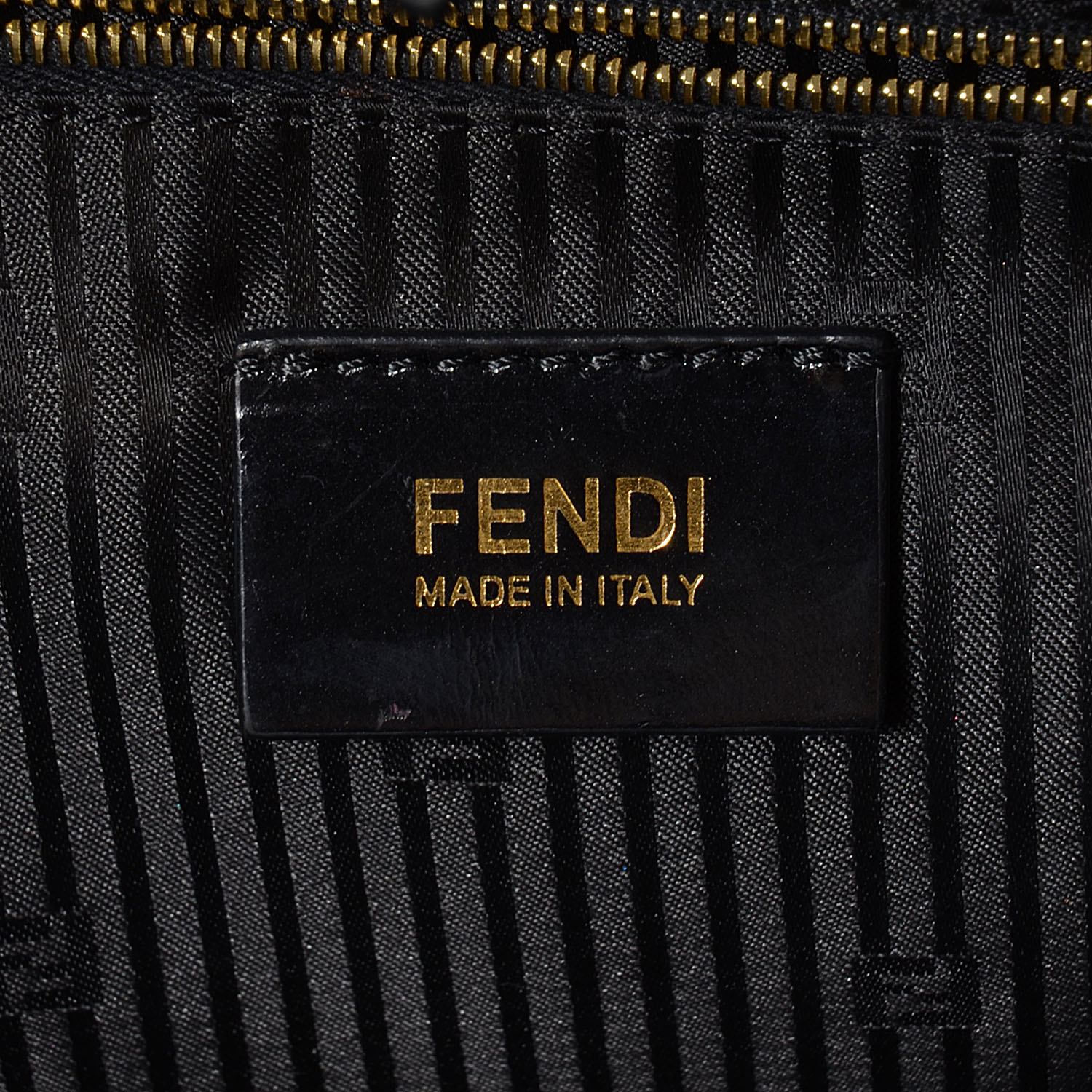 FENDI Textured Calfskin Large 2Jours Tote Black 78681