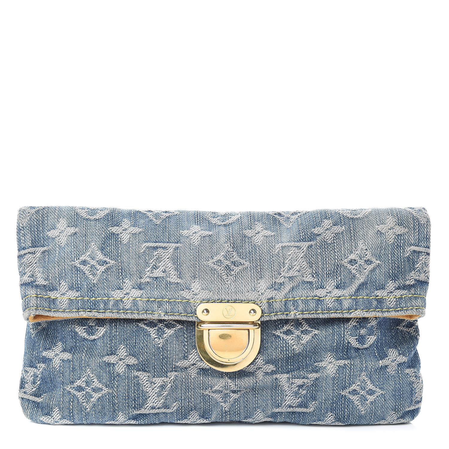 louis vuitton denim clutch