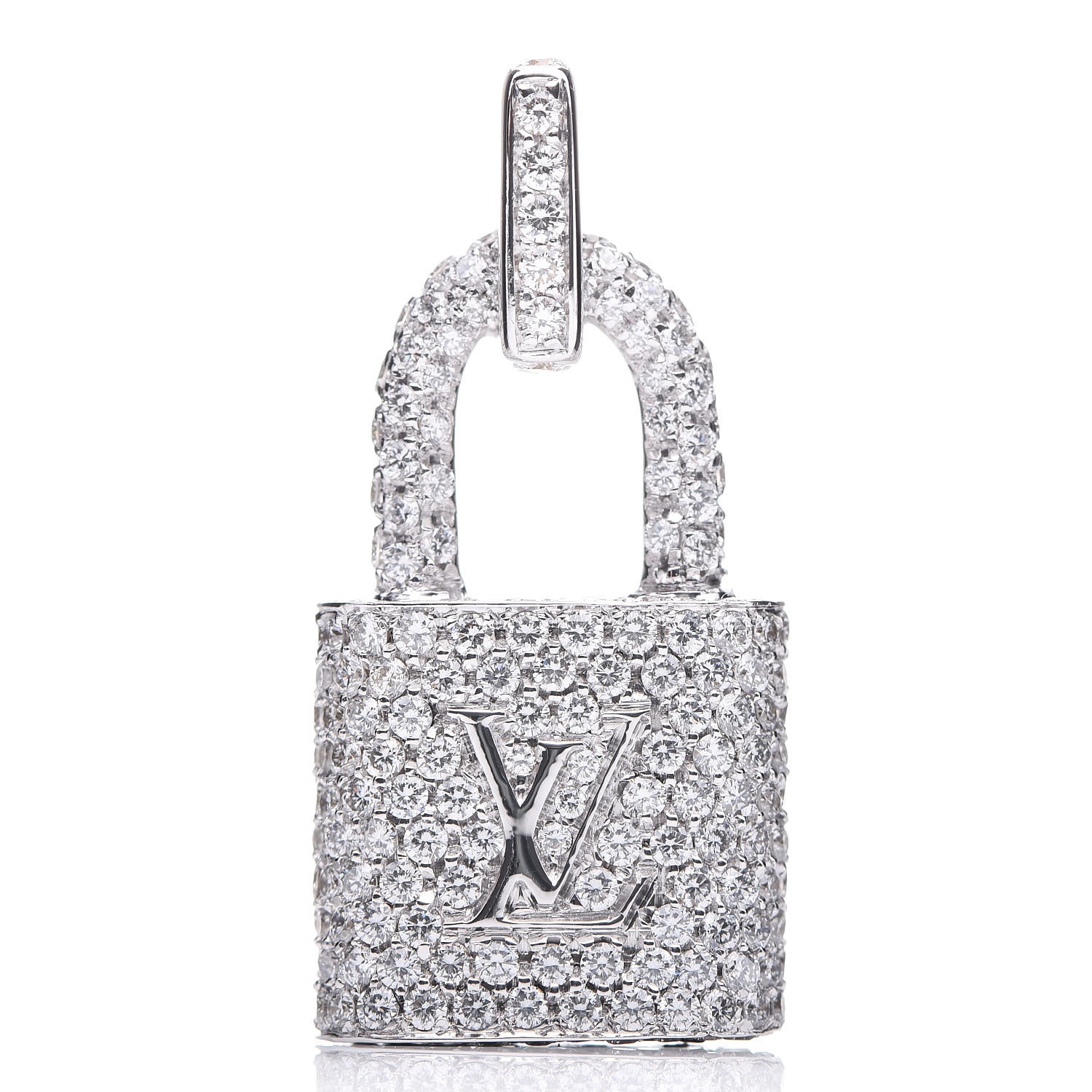 Authentic Louis Vuitton LV Lock Pendant | Reworked Gold 16 Necklace