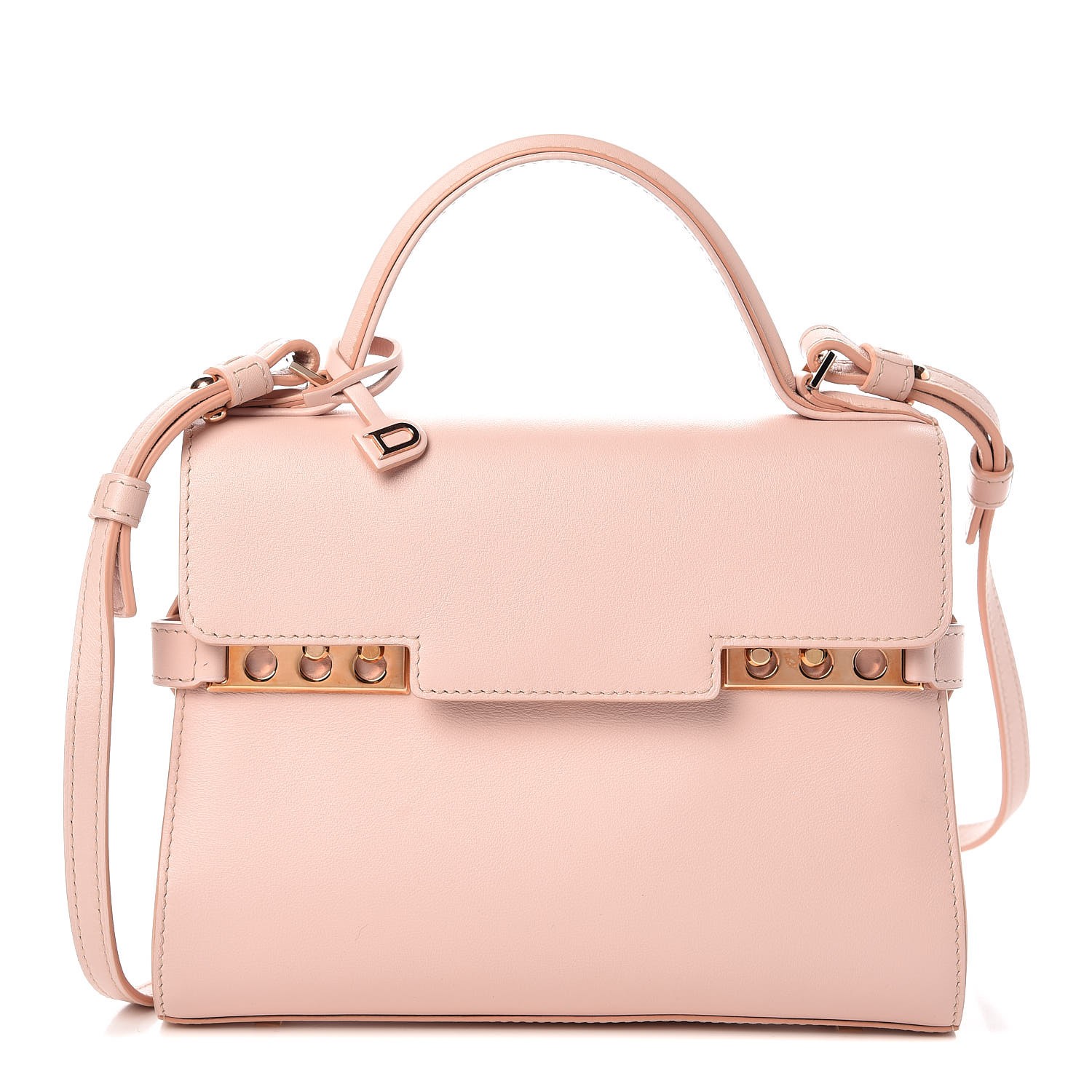 DELVAUX Smooth Calfskin Mini Tempete Satchel Pink 316858