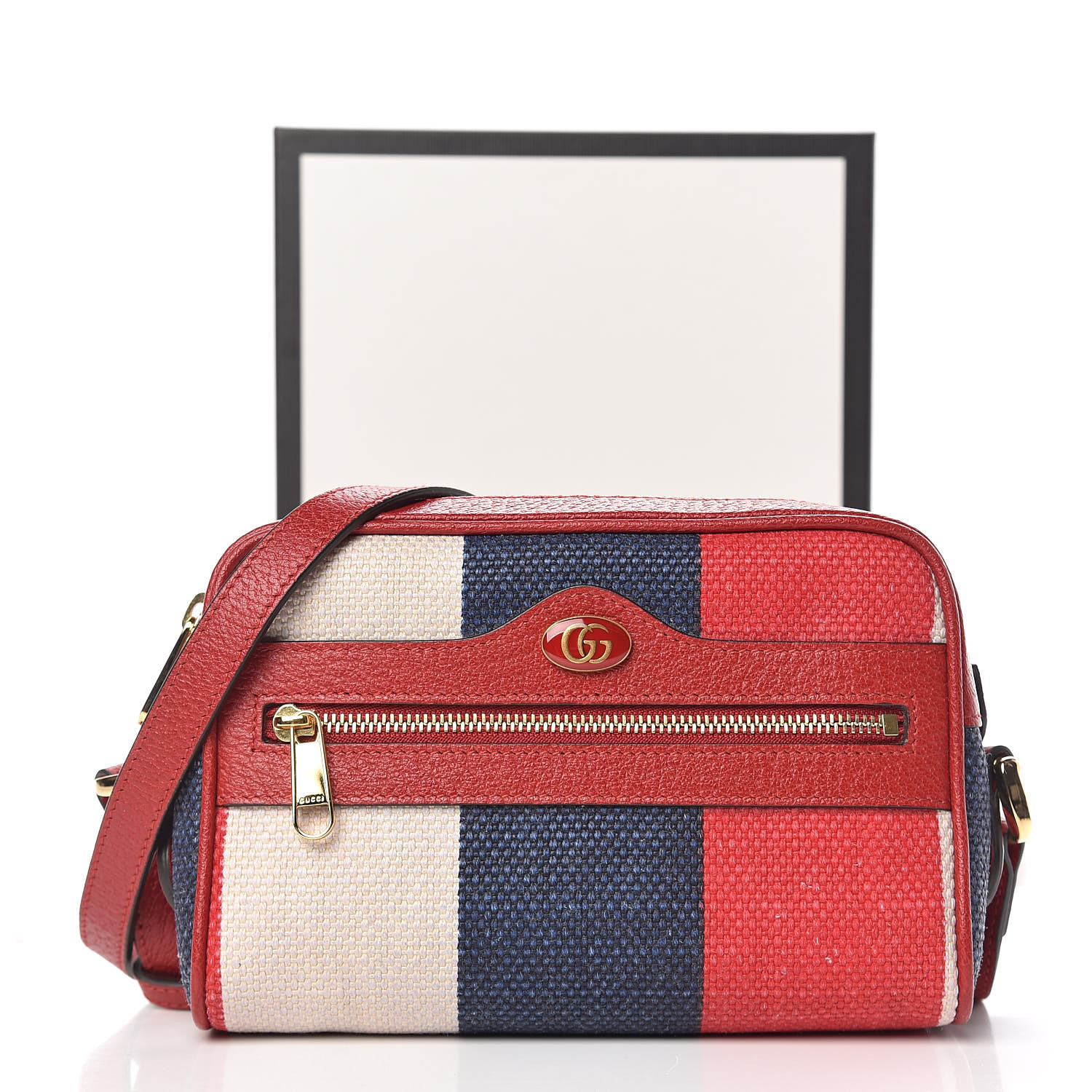 gucci blue and red striped bag