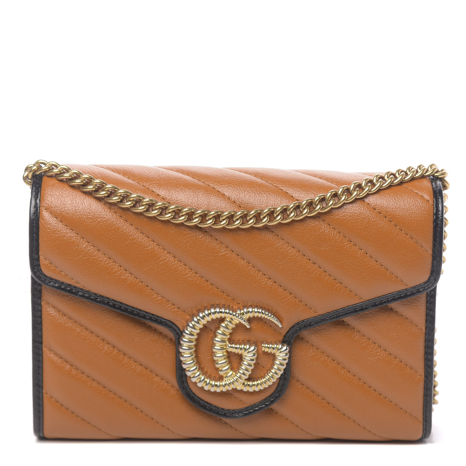 gucci marmont matelasse wallet on chain