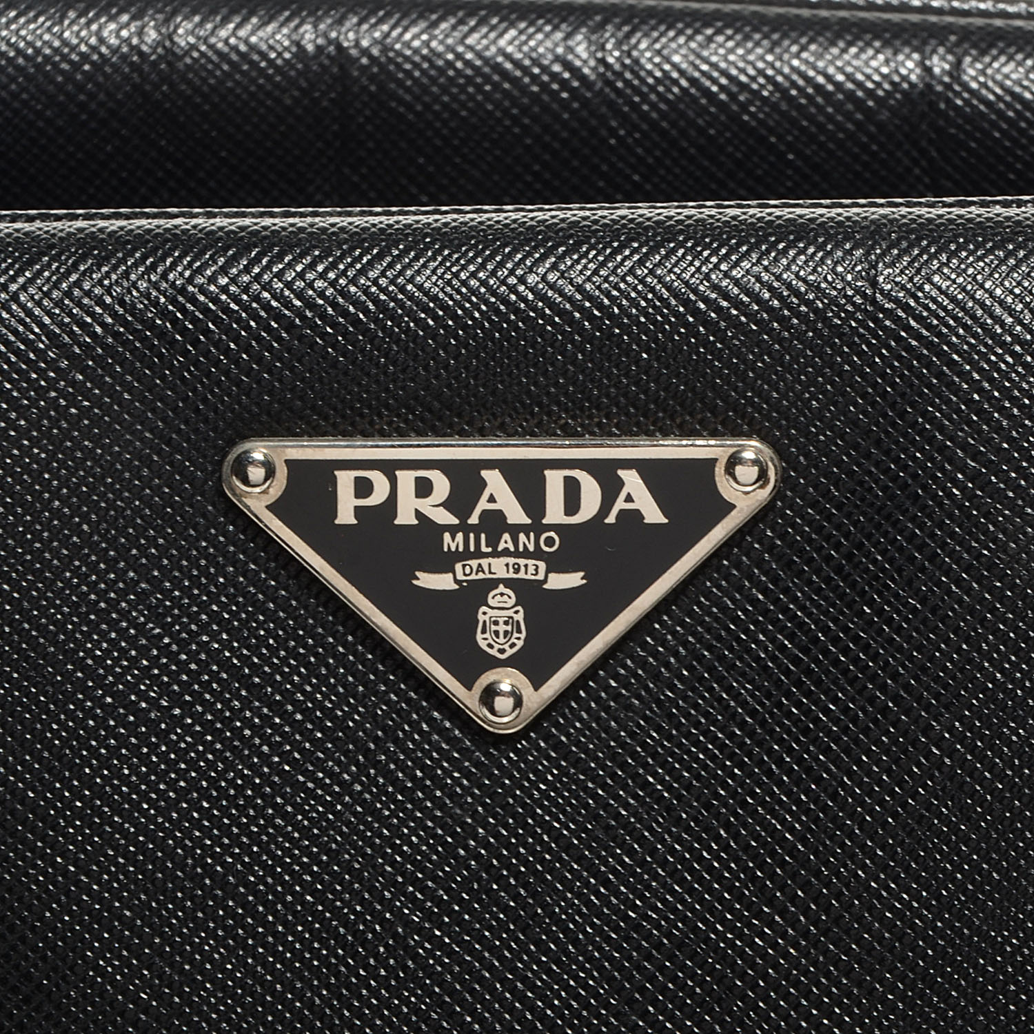 PRADA Saffiano Lux Bauletto Nero Black 76751