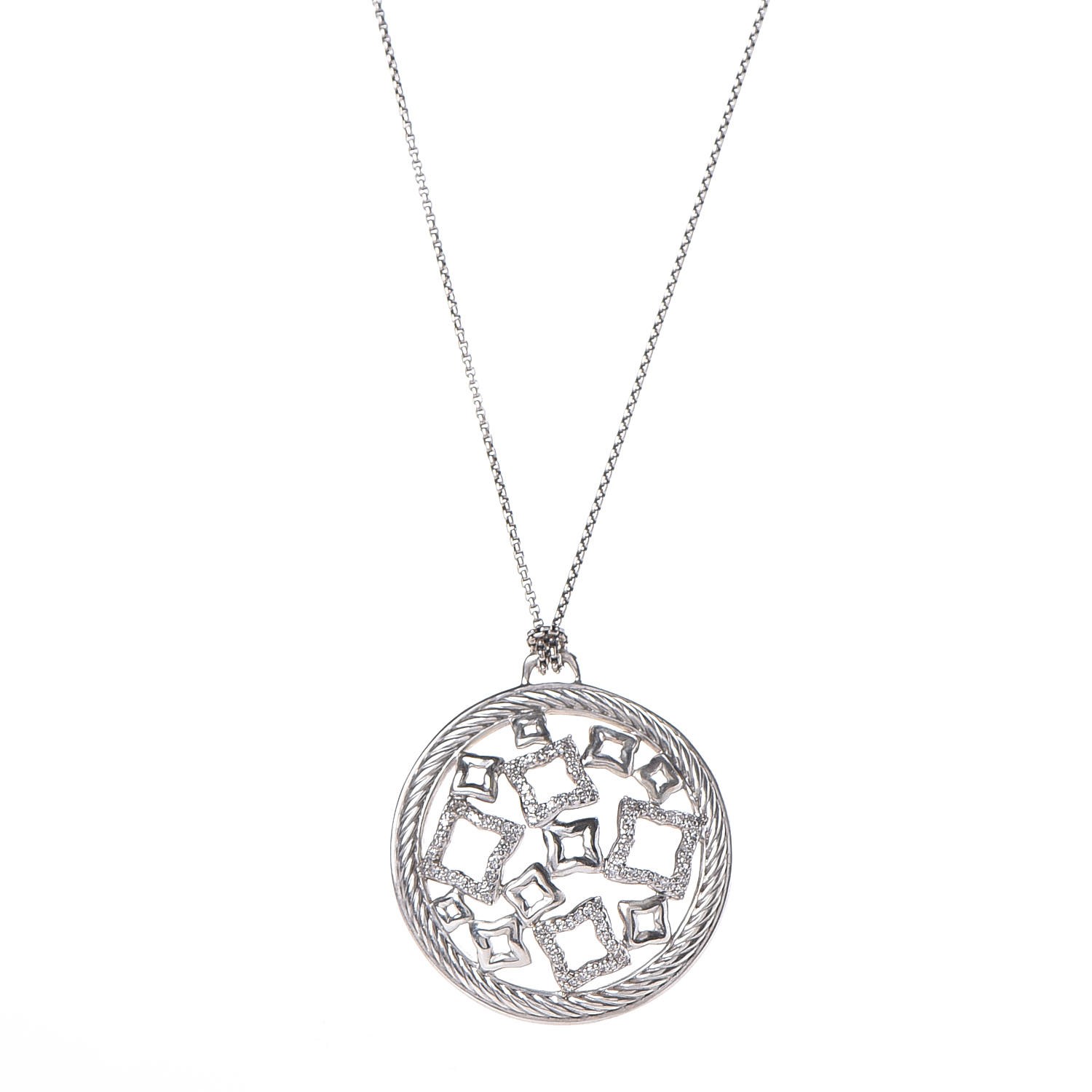 david yurman quatrefoil diamond necklace