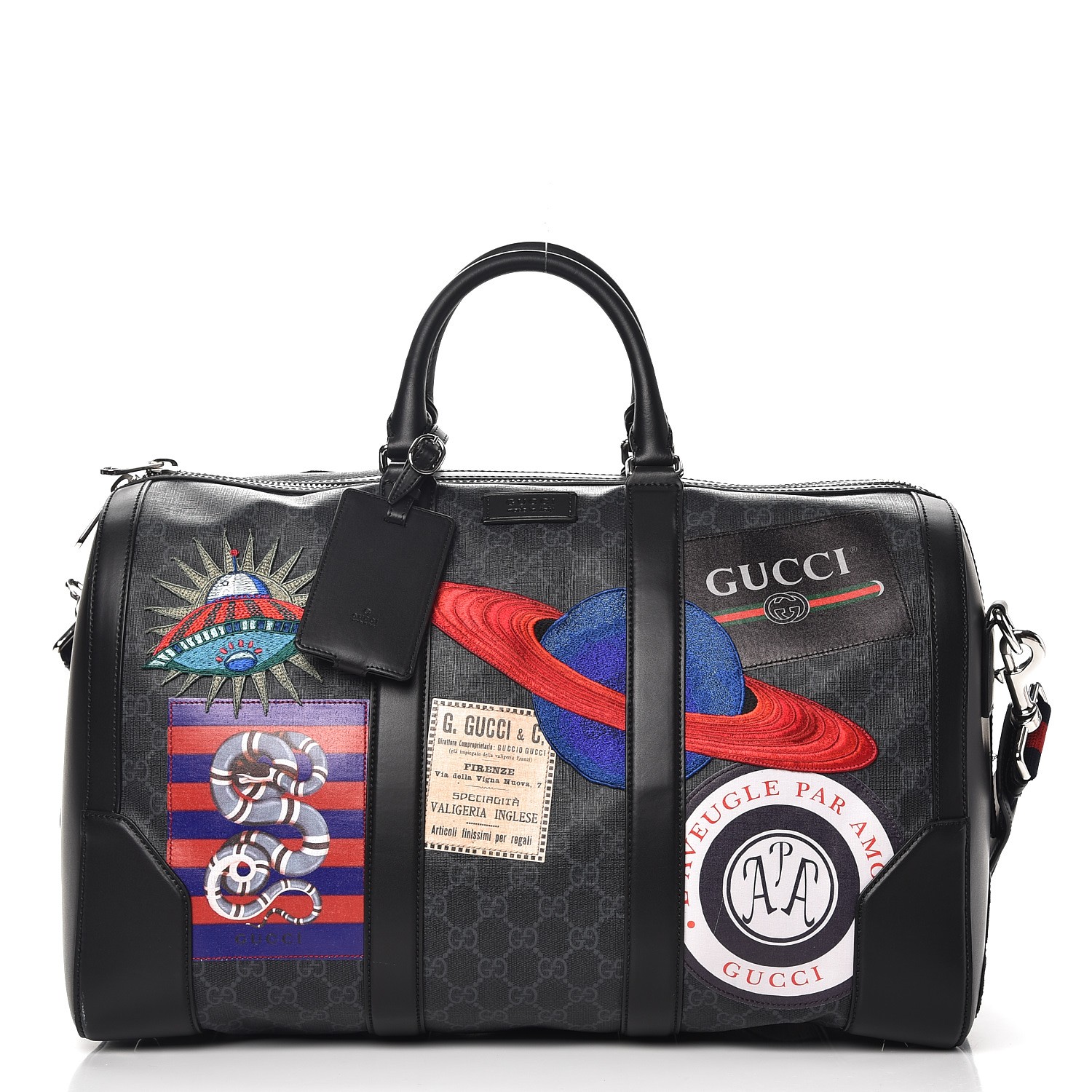 gucci courrier soft gg supreme duffle bag