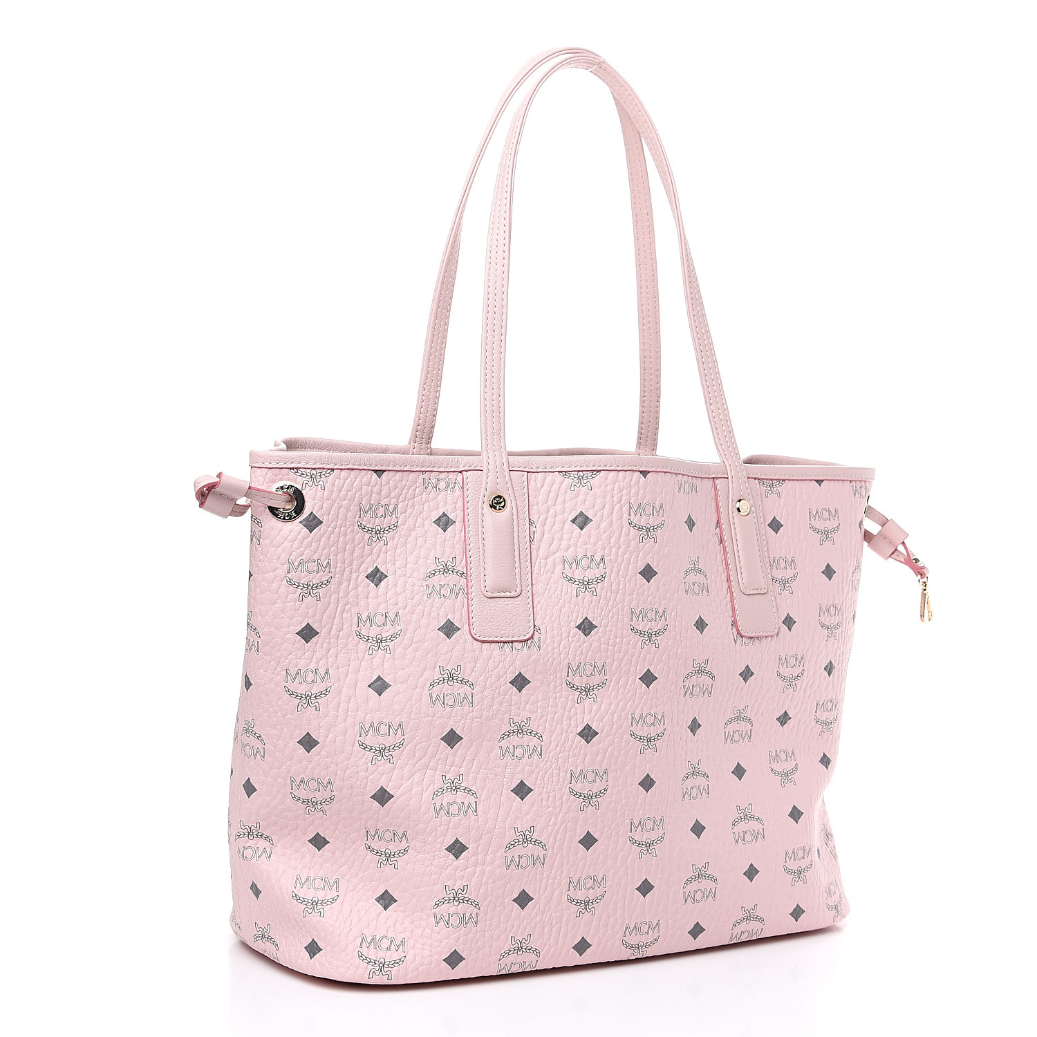 MCM Visetos Medium Liz Reversible Shopper Tote Soft Pink 573776 ...