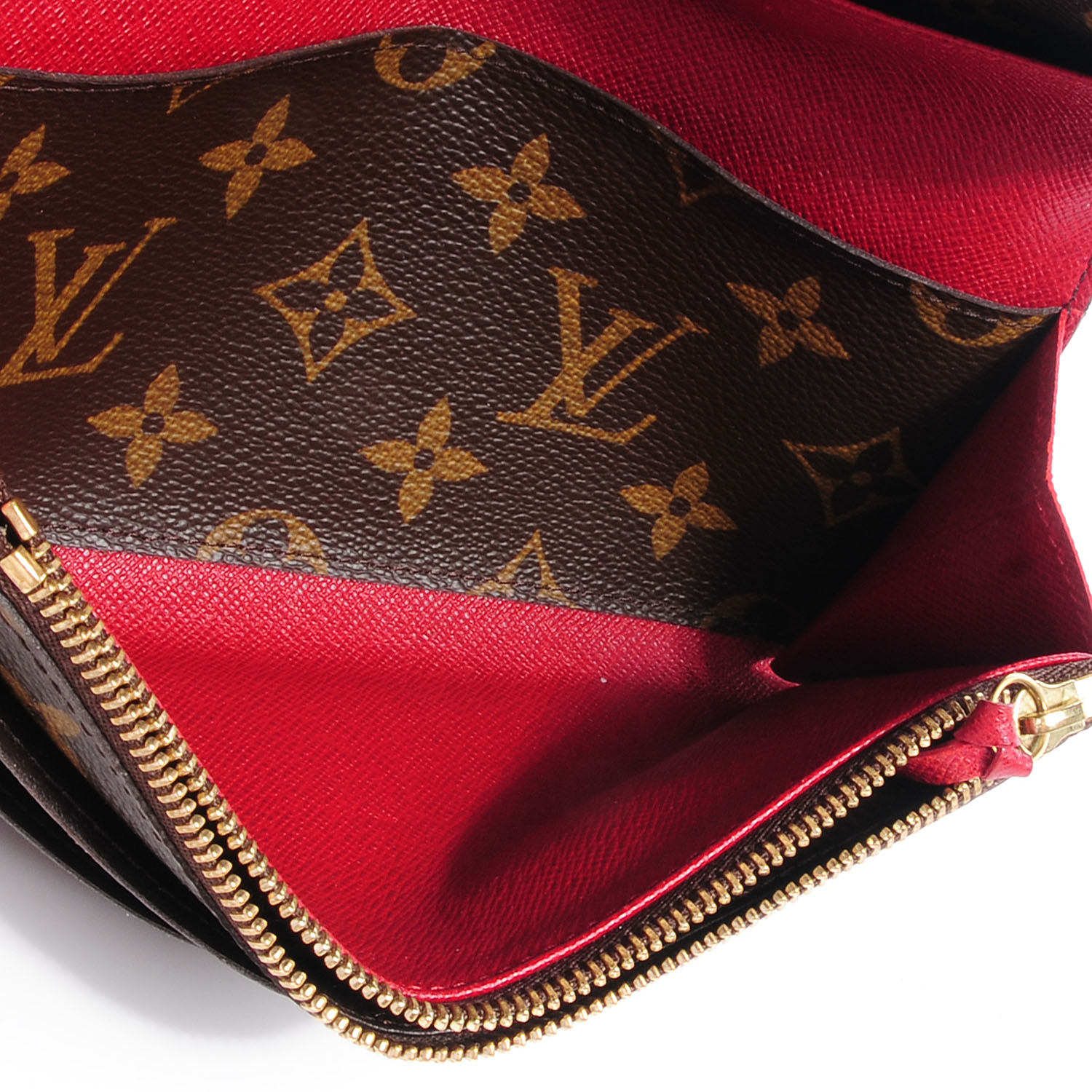 Louis Vuitton Monogram Emilie Wallet Red 62511 9629