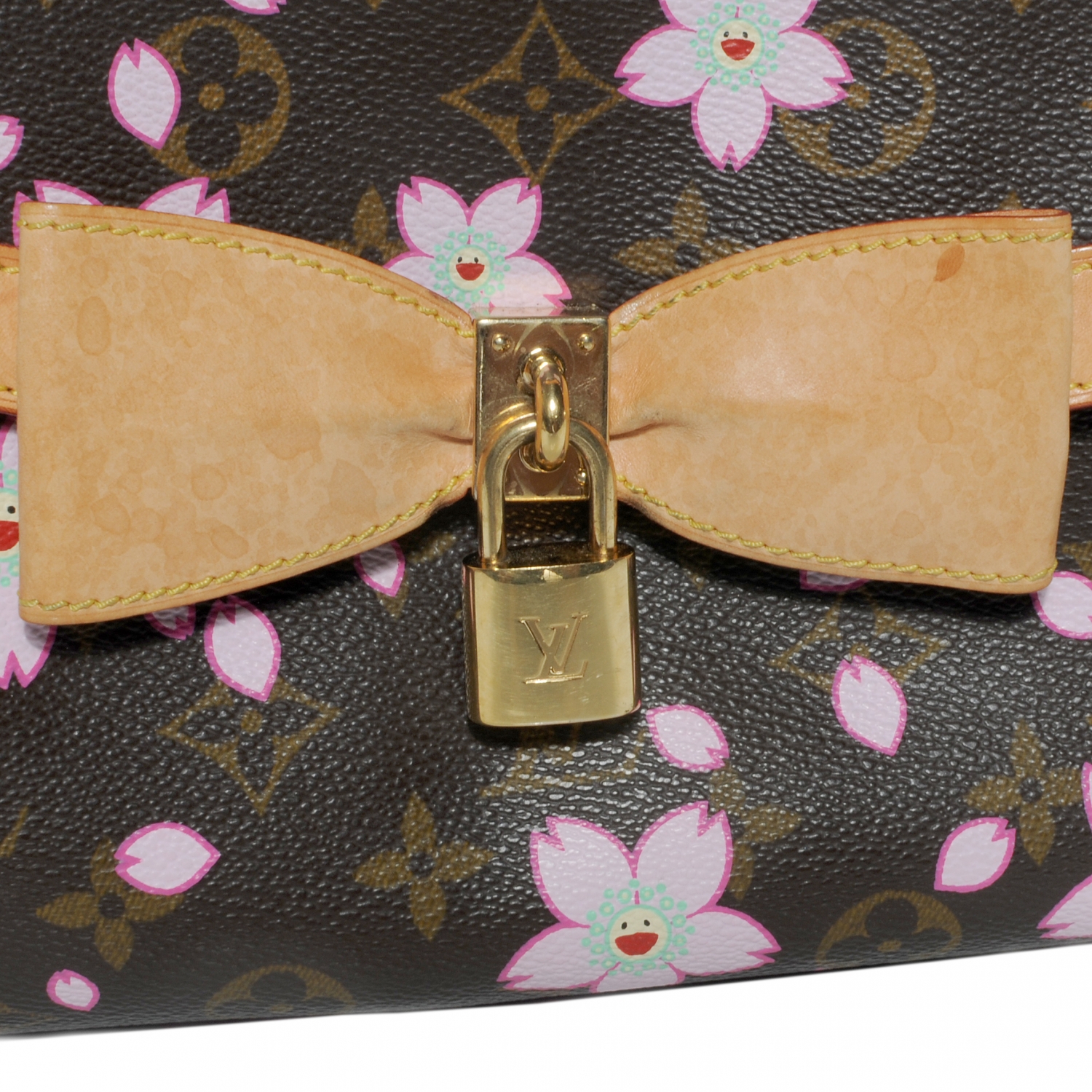 LOUIS VUITTON Monogram Cherry Blossom Sac Retro Bag Brown 40425