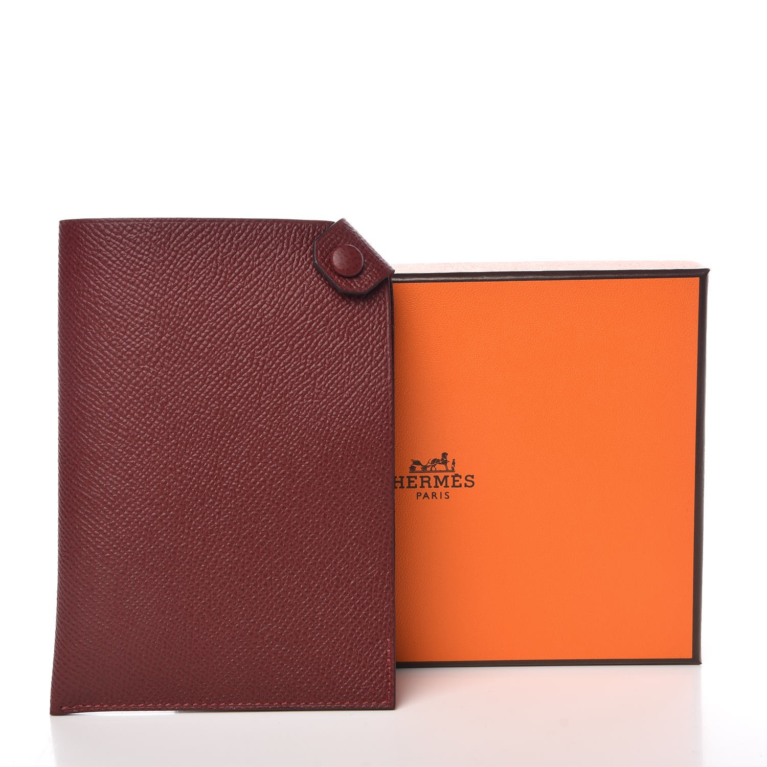 HERMES Epsom Tarmac PM Passport Holder Rouge H 347096