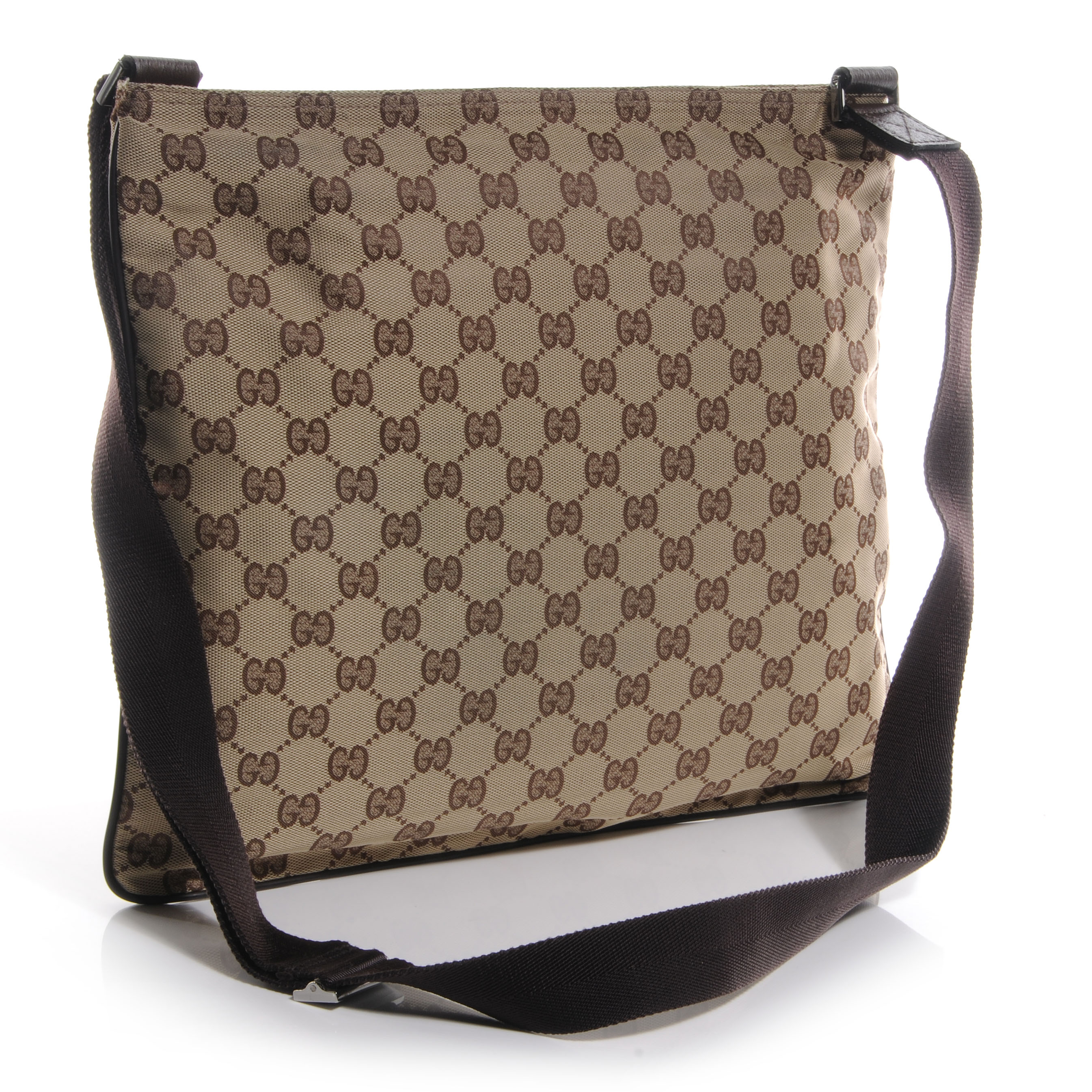 GUCCI Monogram Messenger Bag Brown 65361