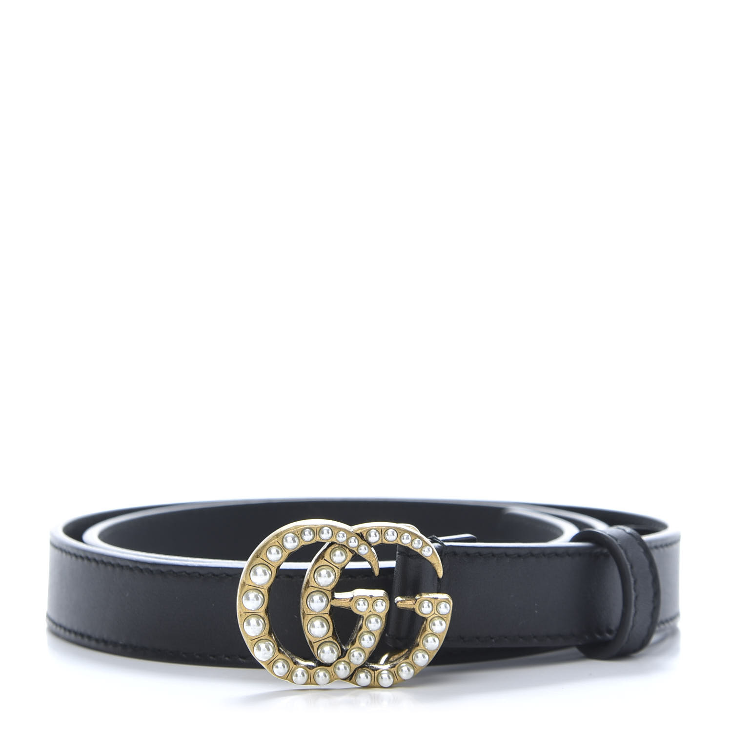gucci double g pearl belt