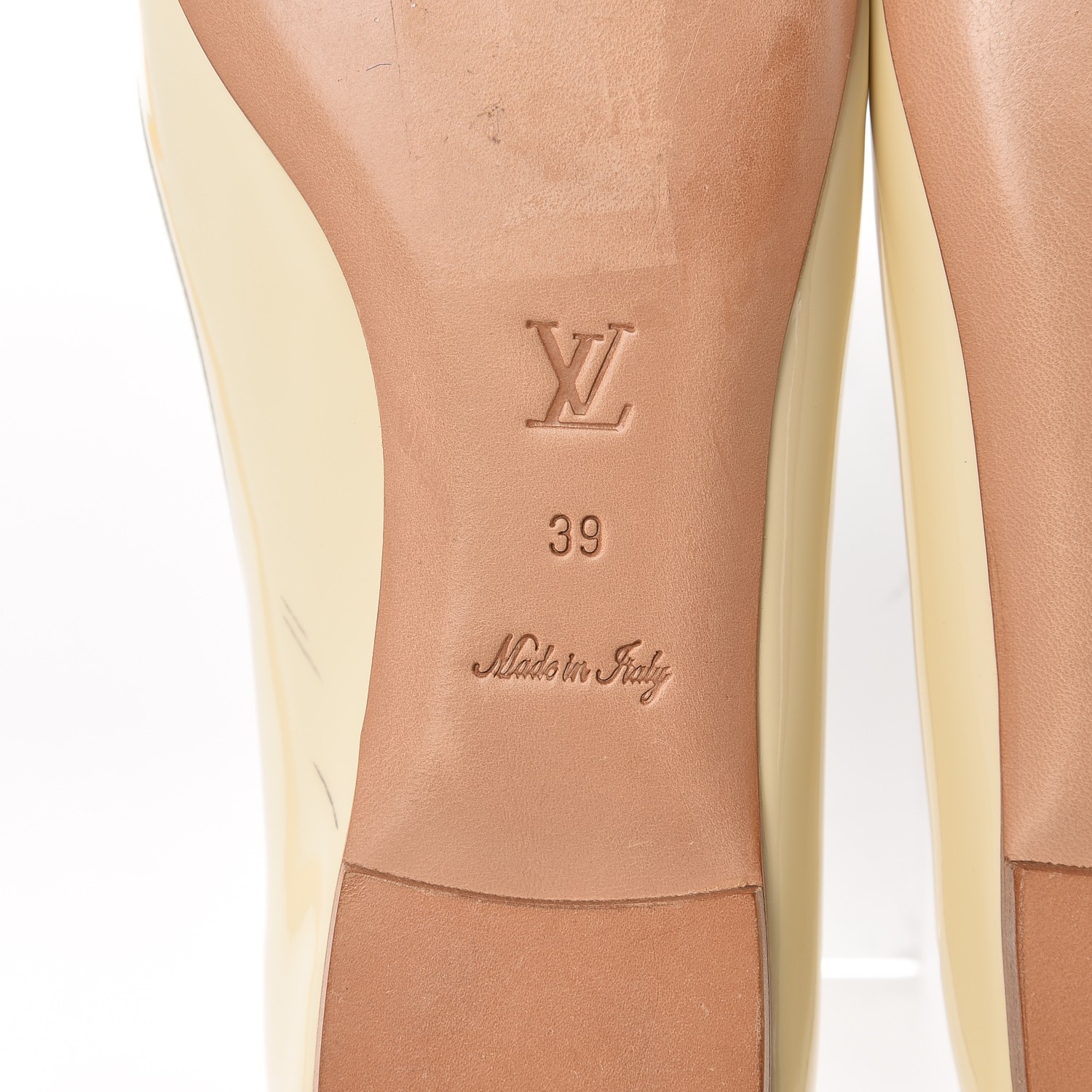 LOUIS VUITTON Damier Azur Patent Valentine Ballerina Flats 39 243200