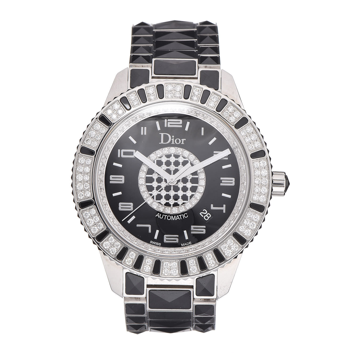 CHRISTIAN DIOR Ceramic Diamond 42mm Dior Christal Chronograph Automatic ...