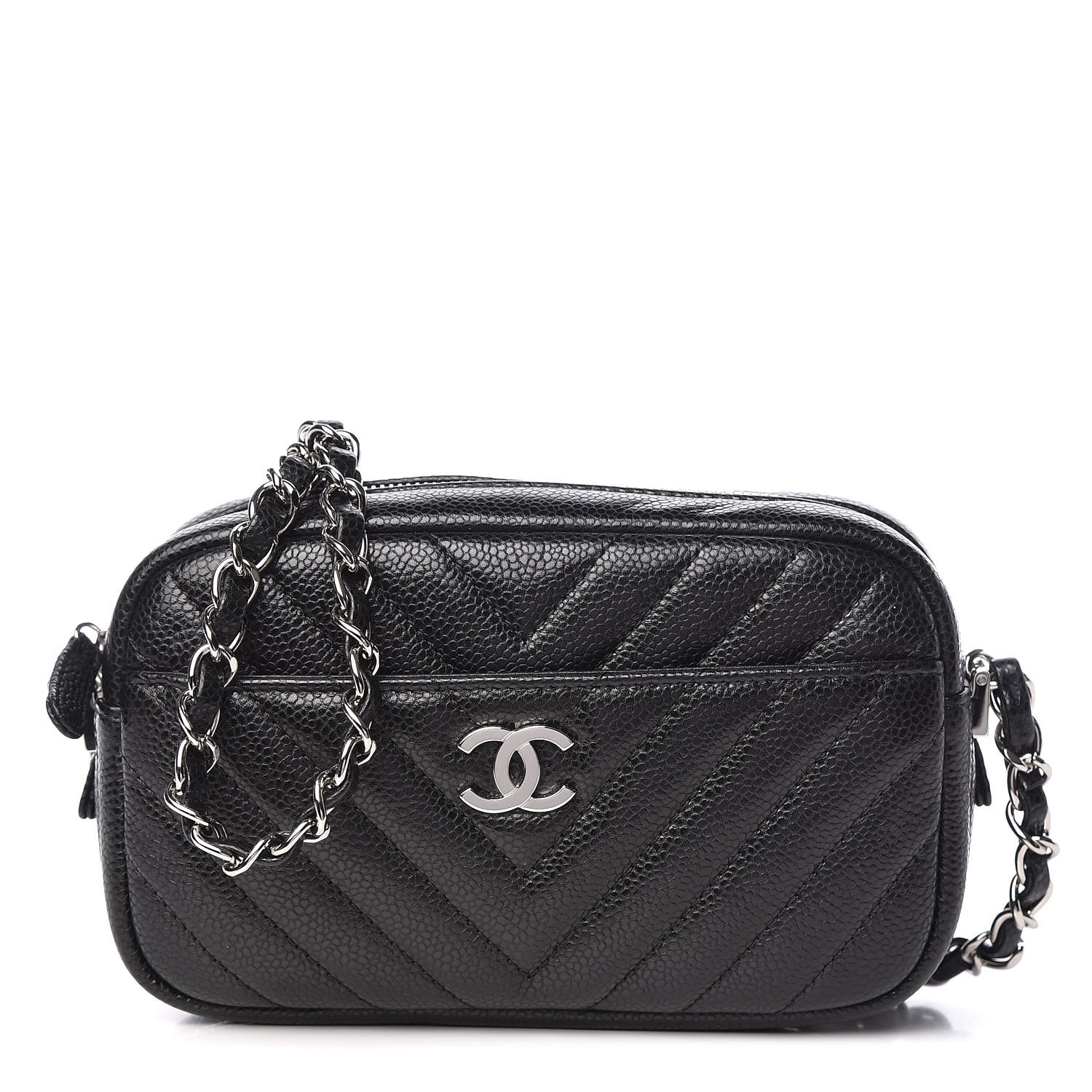 chanel quilted camera bag