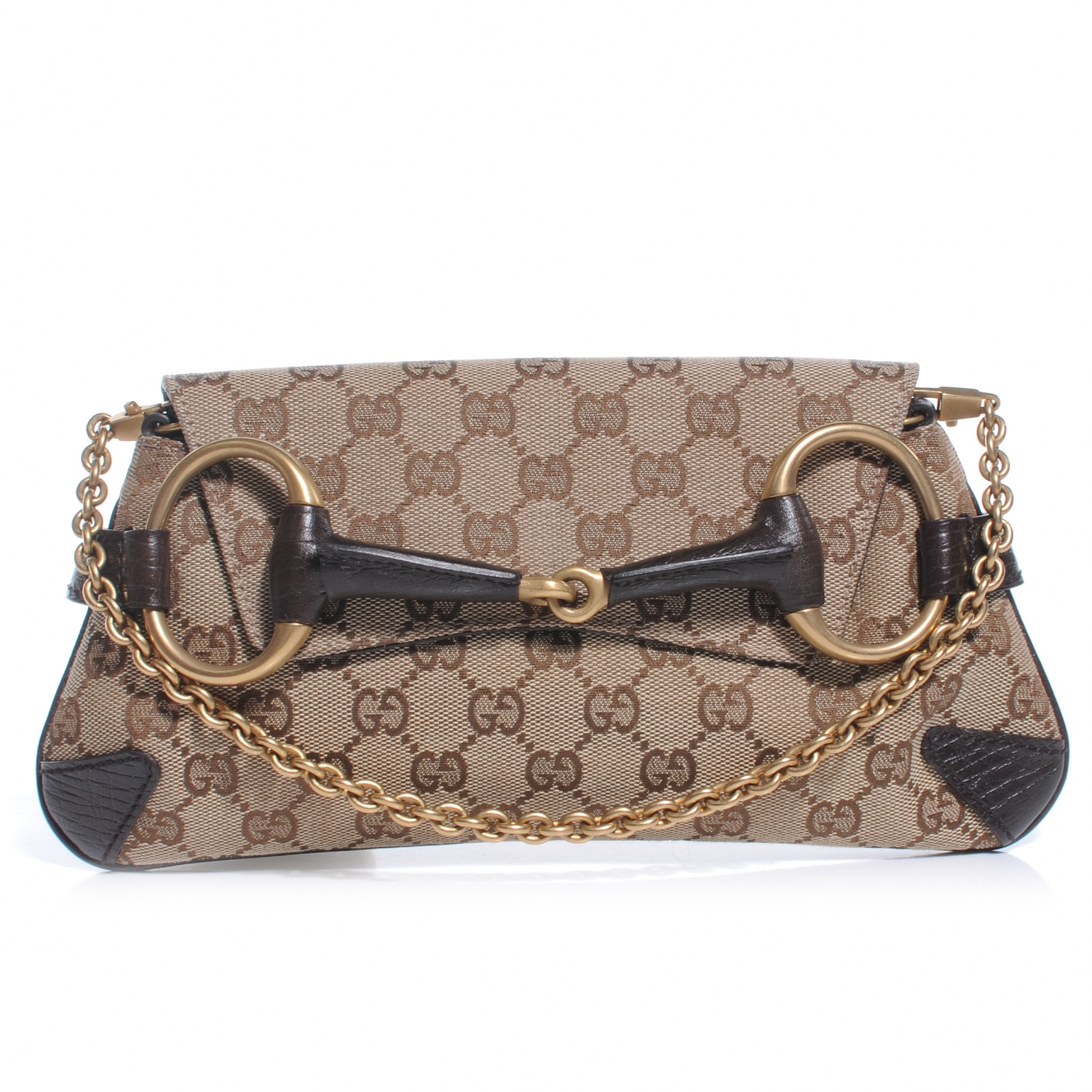 gucci monogram horsebit clutch