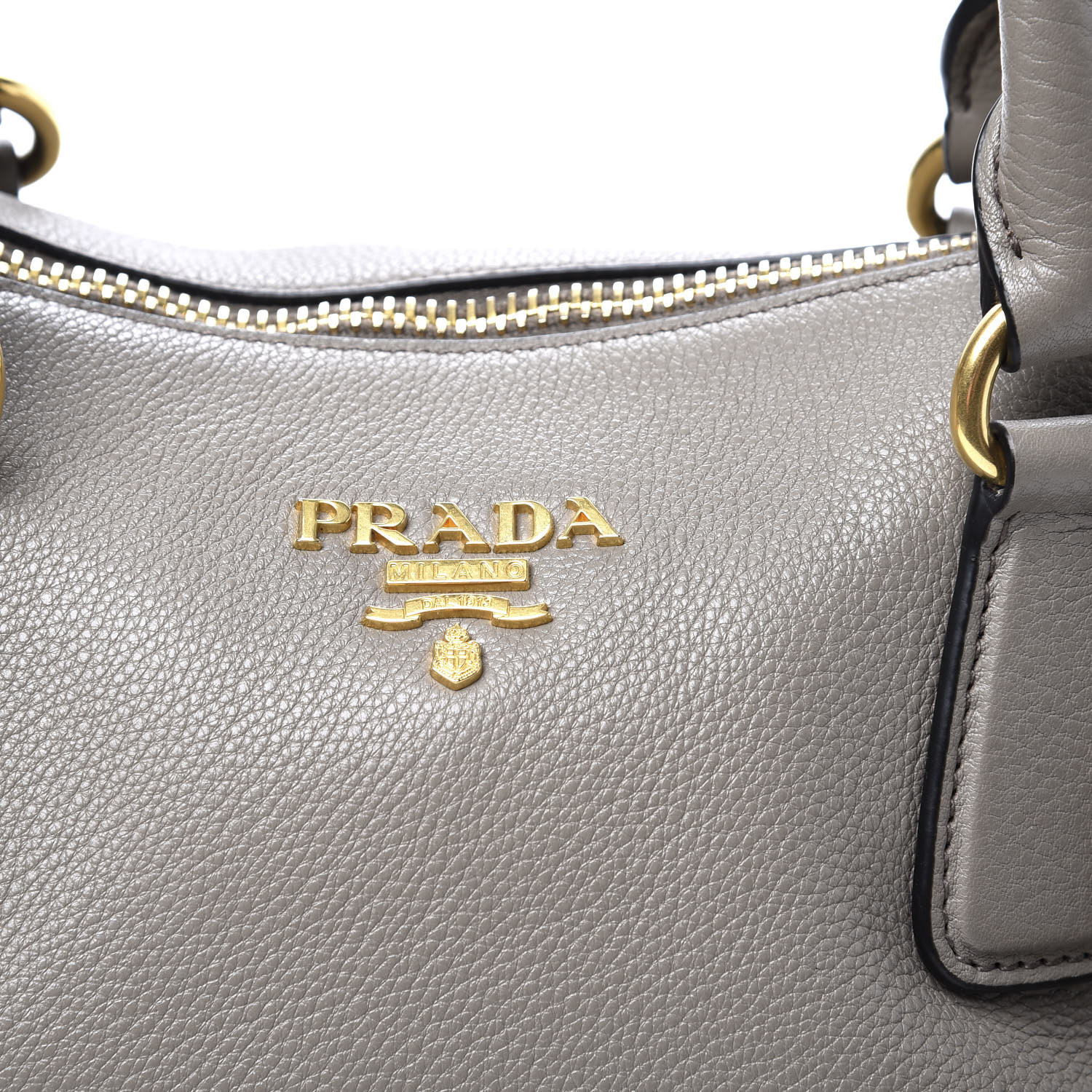 PRADA Vitello Phenix Shoulder Bag Argilla 568760