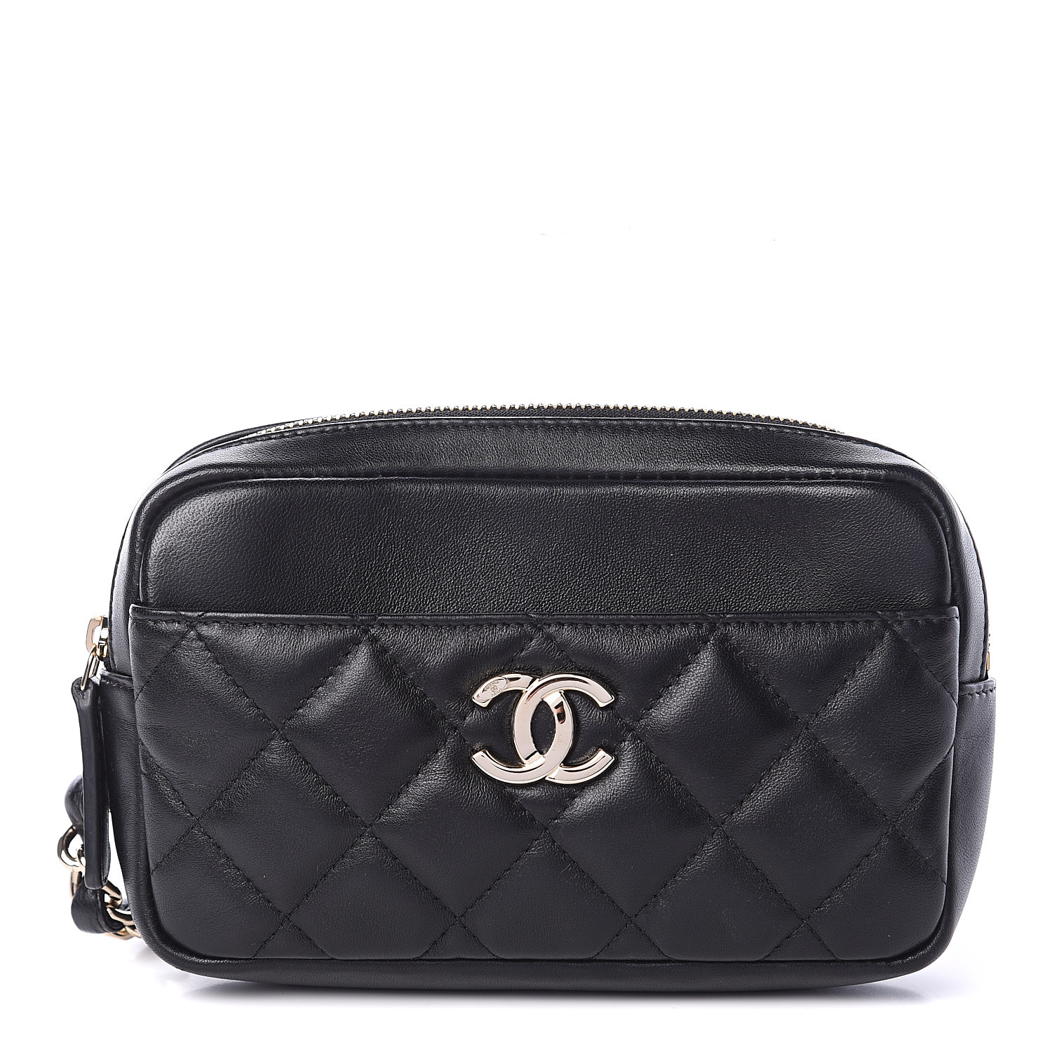 chanel waist bag black