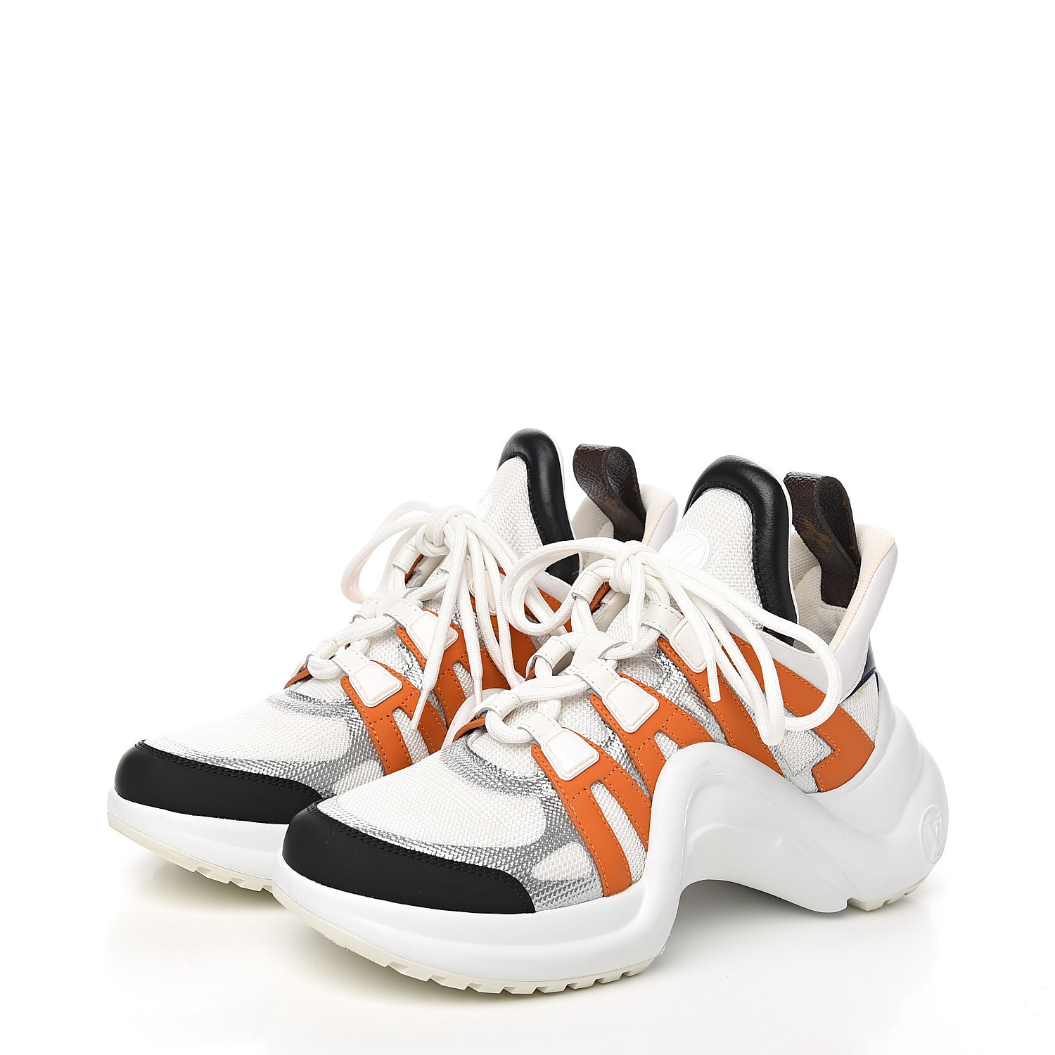 LOUIS VUITTON Calfskin Technical Nylon LV Archlight Sneakers 37 White ...