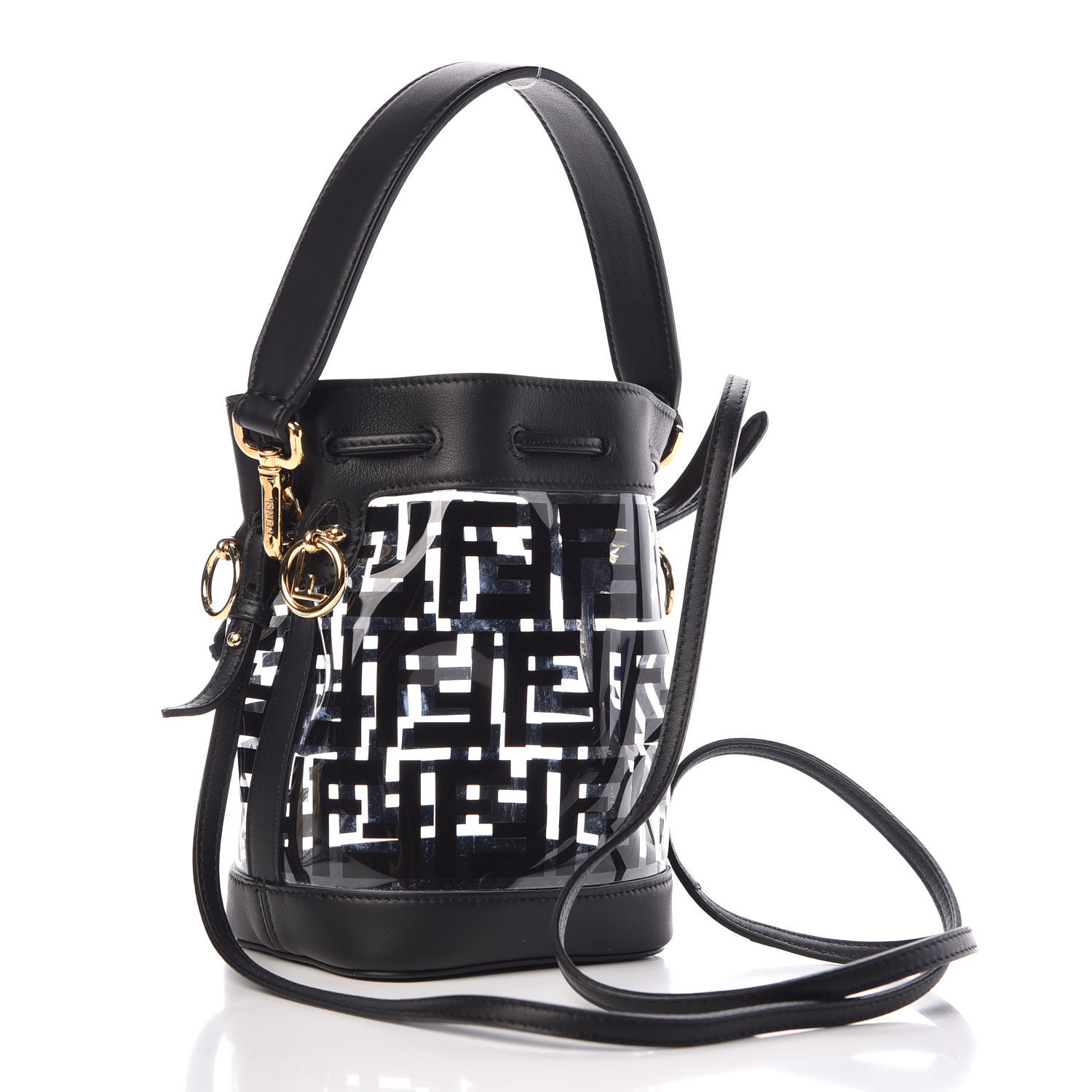 fendi mon tresor mini bucket bag black