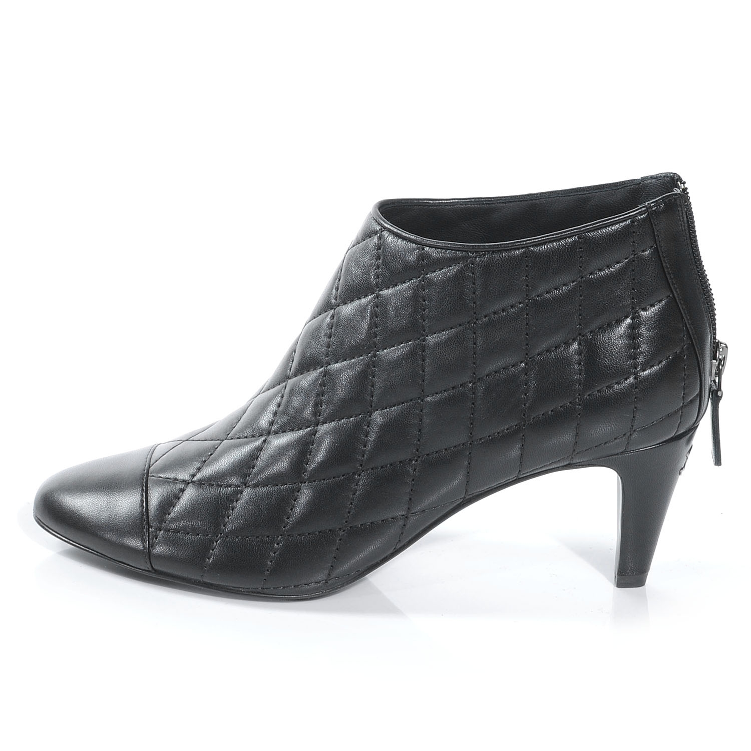 chanel quilted ankle boots