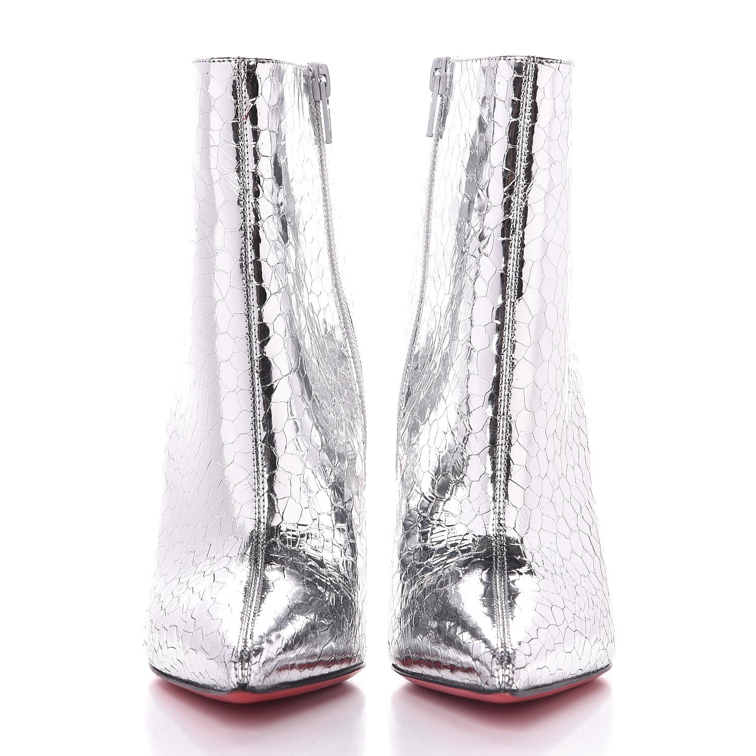louboutin silver booties