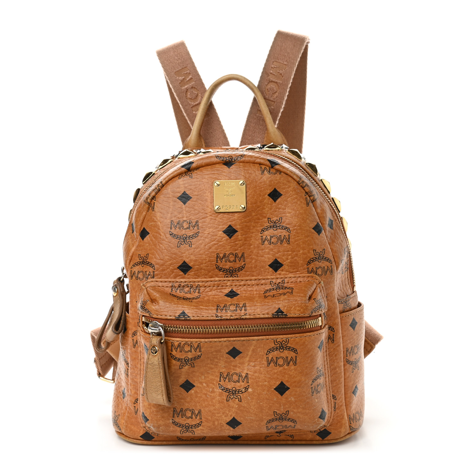 mcm backpack cognac