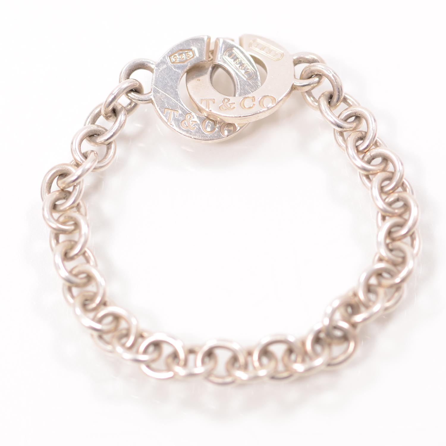 Tiffany Sterling Silver 1837 Circle Clasp Bracelet 35242