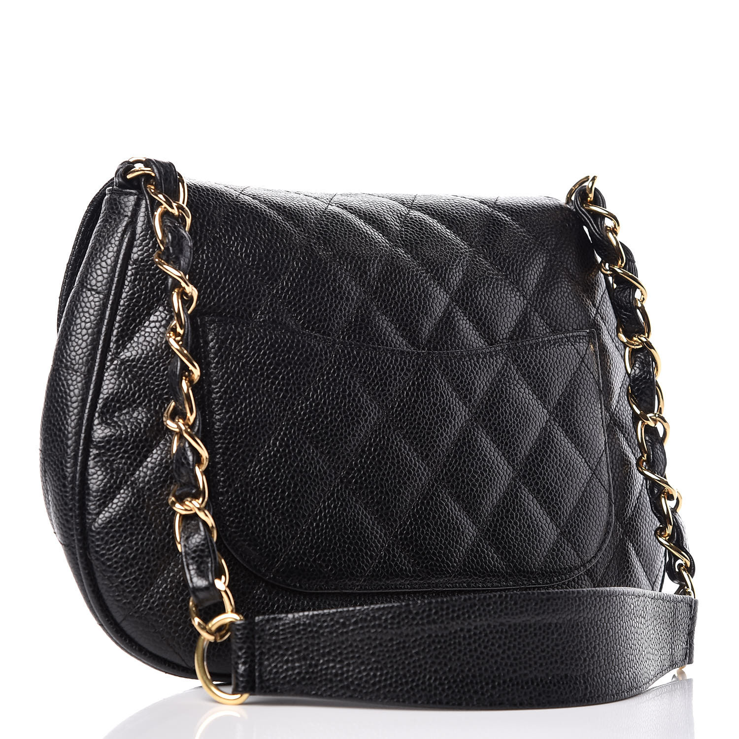 CHANEL Caviar Quilted Small Flap Shoulder Bag Black 406511 | FASHIONPHILE